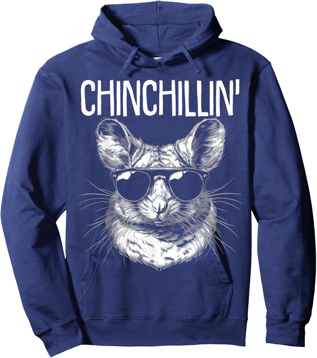 Chinchillin' Funny Cute Chinchilla Lover Hoodie - Hoodie | Navy