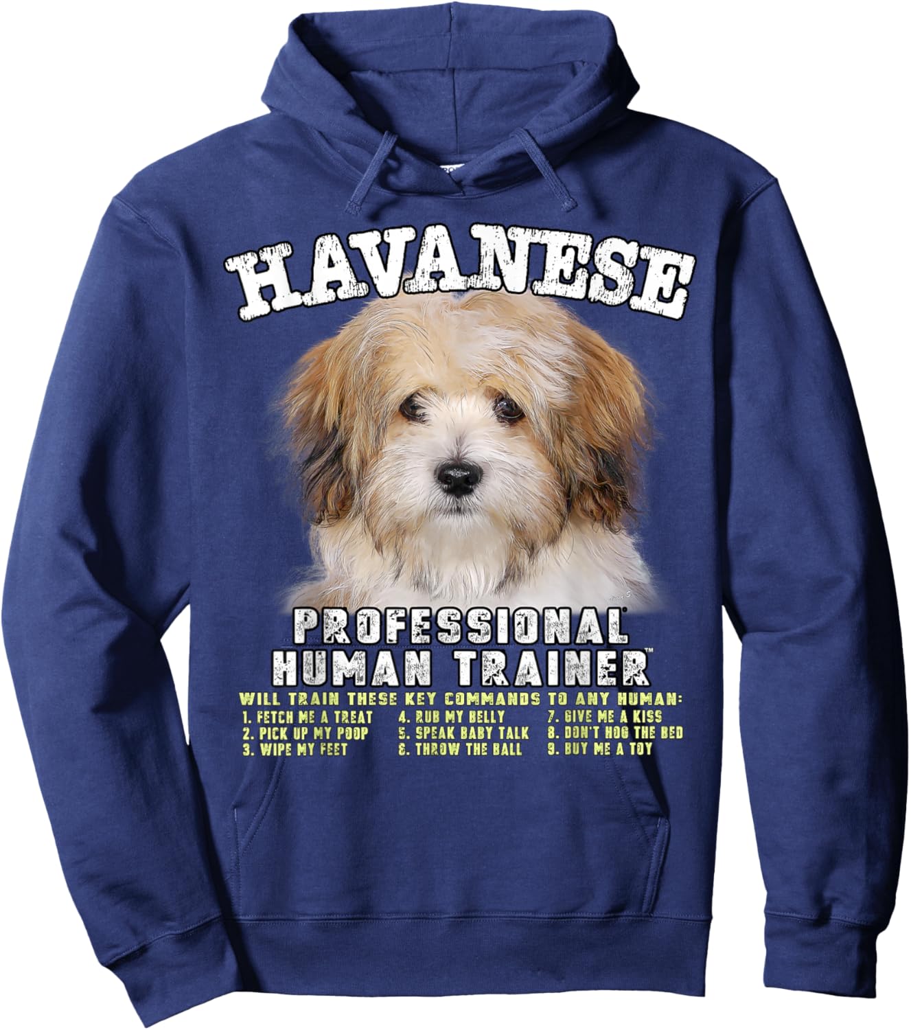 Havanese Professional Human Trainer Hoodie - Hoodie | Navy