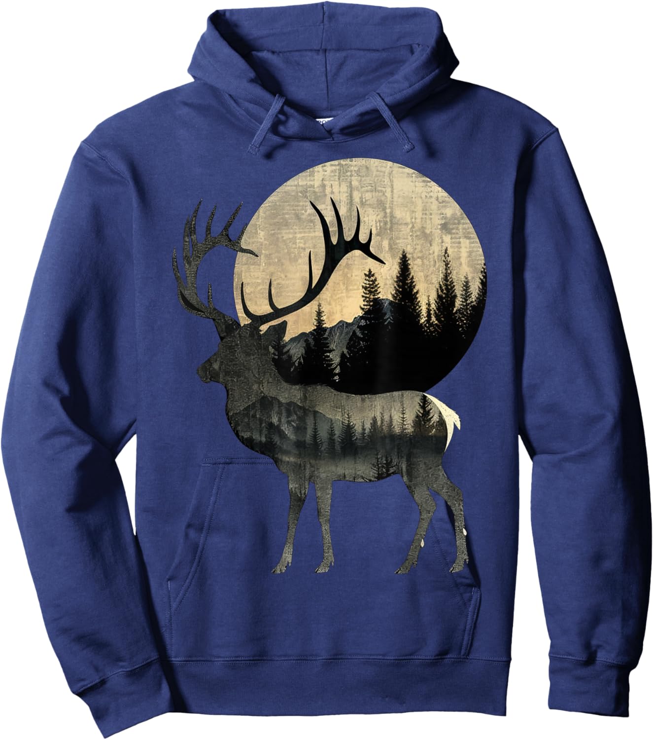 Forests, mountains Elk Hoodie - Hoodie | Navy