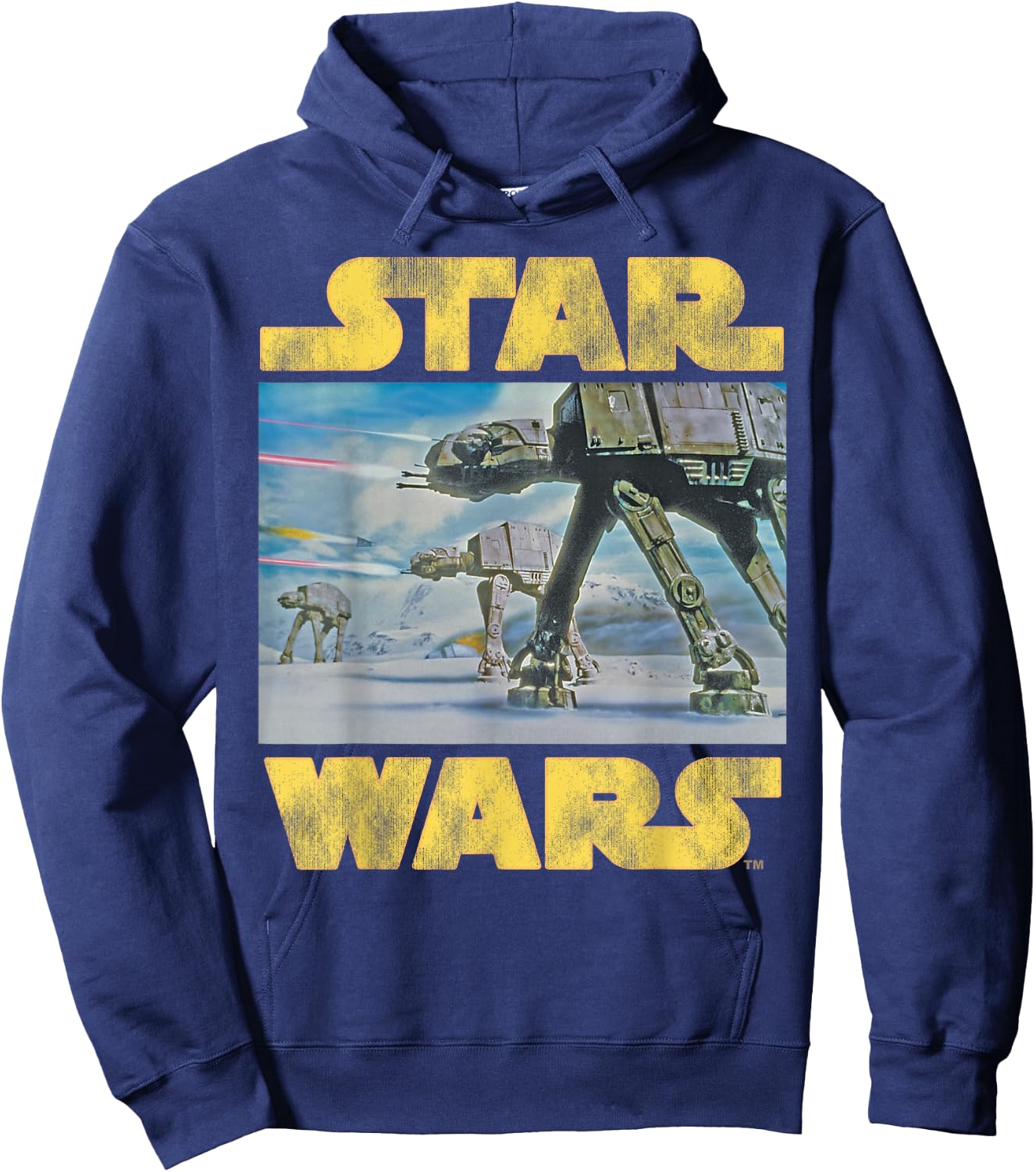 Star Wars Vintage Imperial AT-AT Battle of Hoth Hoodie - Hoodie | Navy