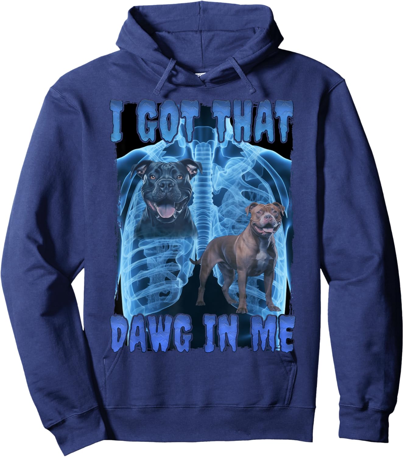 I Got That Dawg In Me XRay Hoodie - Hoodie | Navy