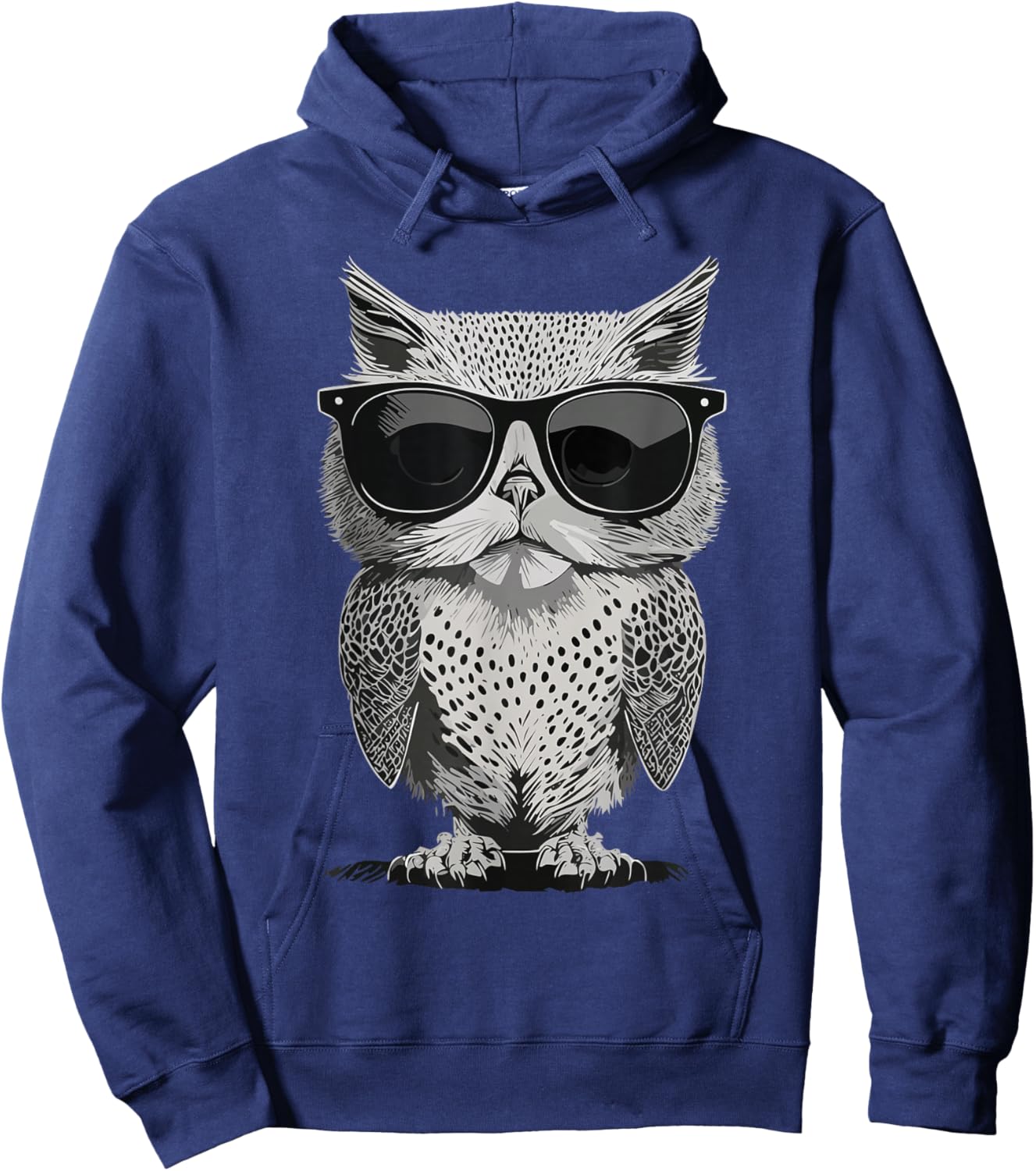 Meowl. Cat and Owl Hybrid Funny Brainrot Meme Hoodie - Hoodie | Navy