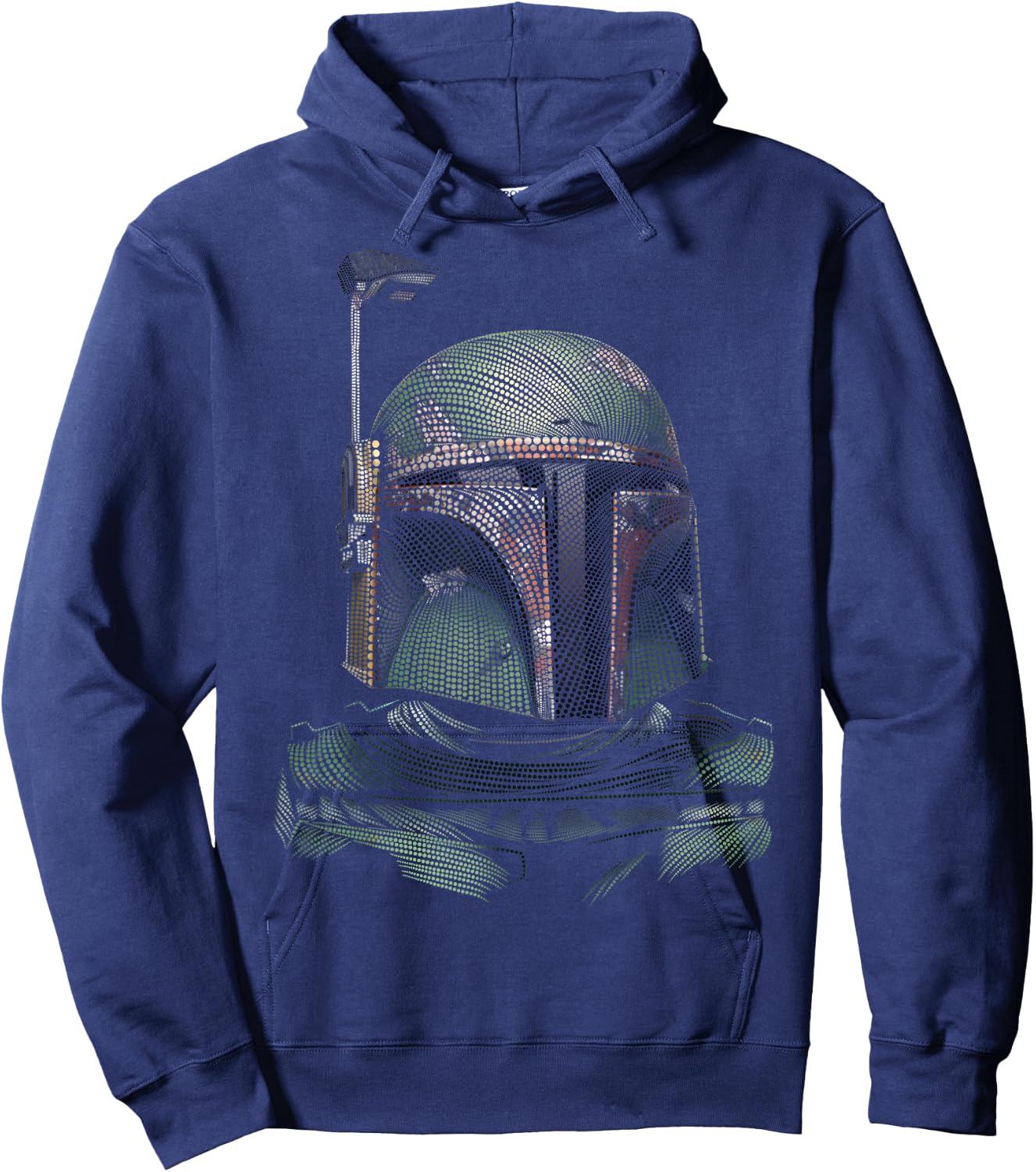 Star Wars Boba Fett Detailed Dotted Portrait Hoodie - Hoodie | Navy