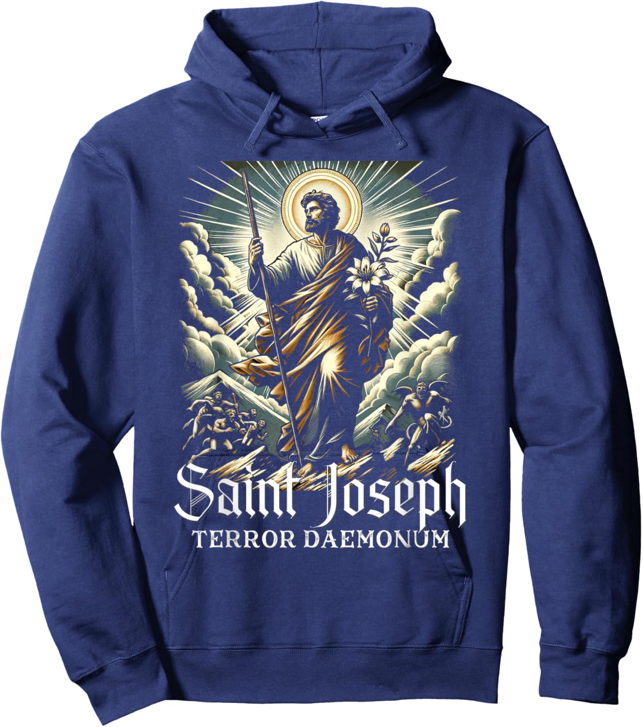 Saint Joseph Catholic Father And Worker Hoodie - Hoodie | Navy