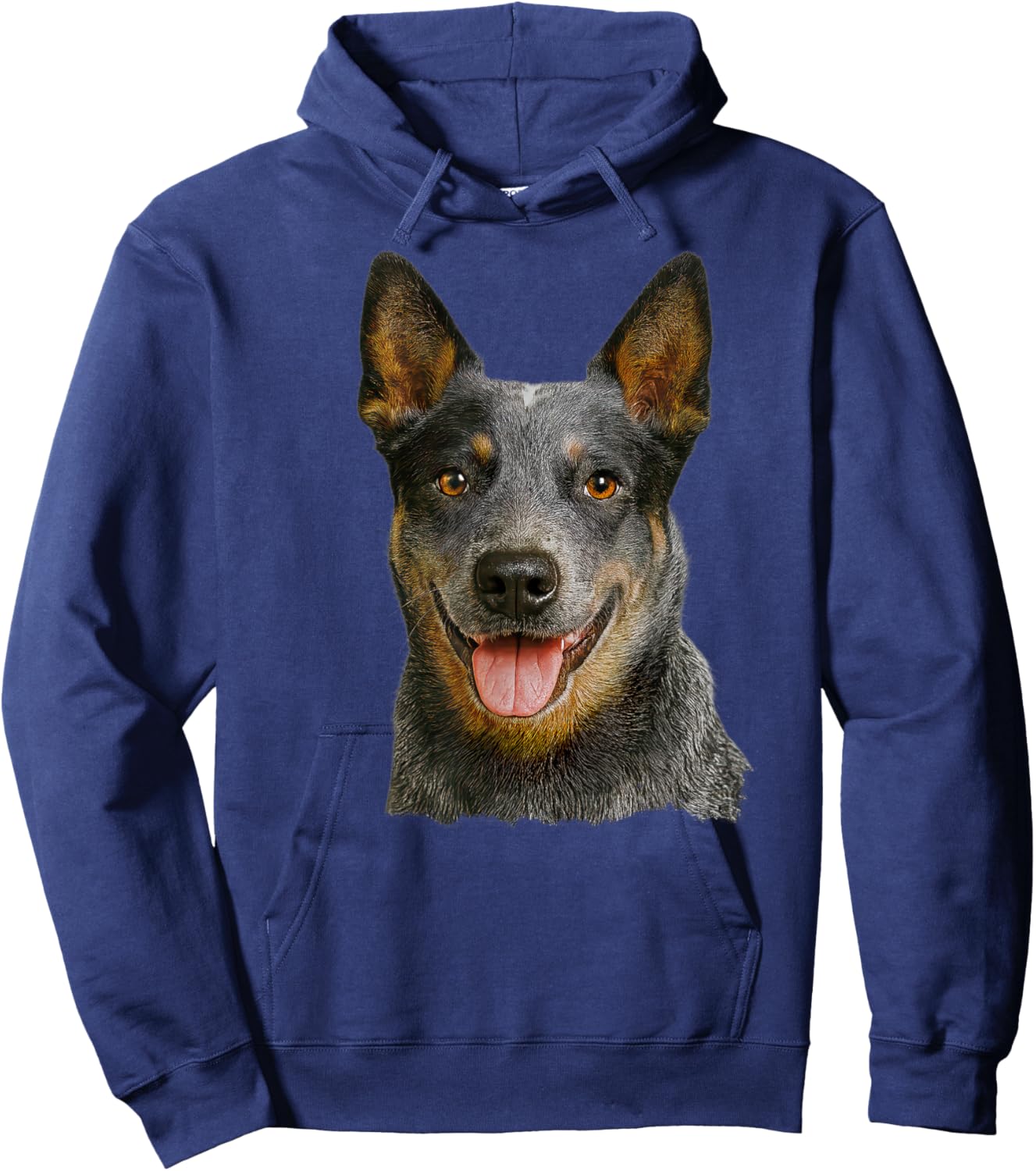 Blue Heeler Queensland Heeler Head Hoodie - Hoodie | Navy