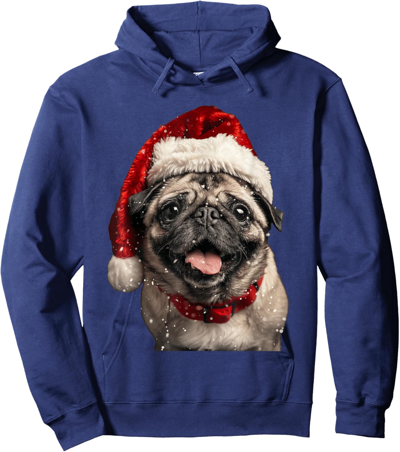 Pug Christmas Hoodie - Hoodie | Navy
