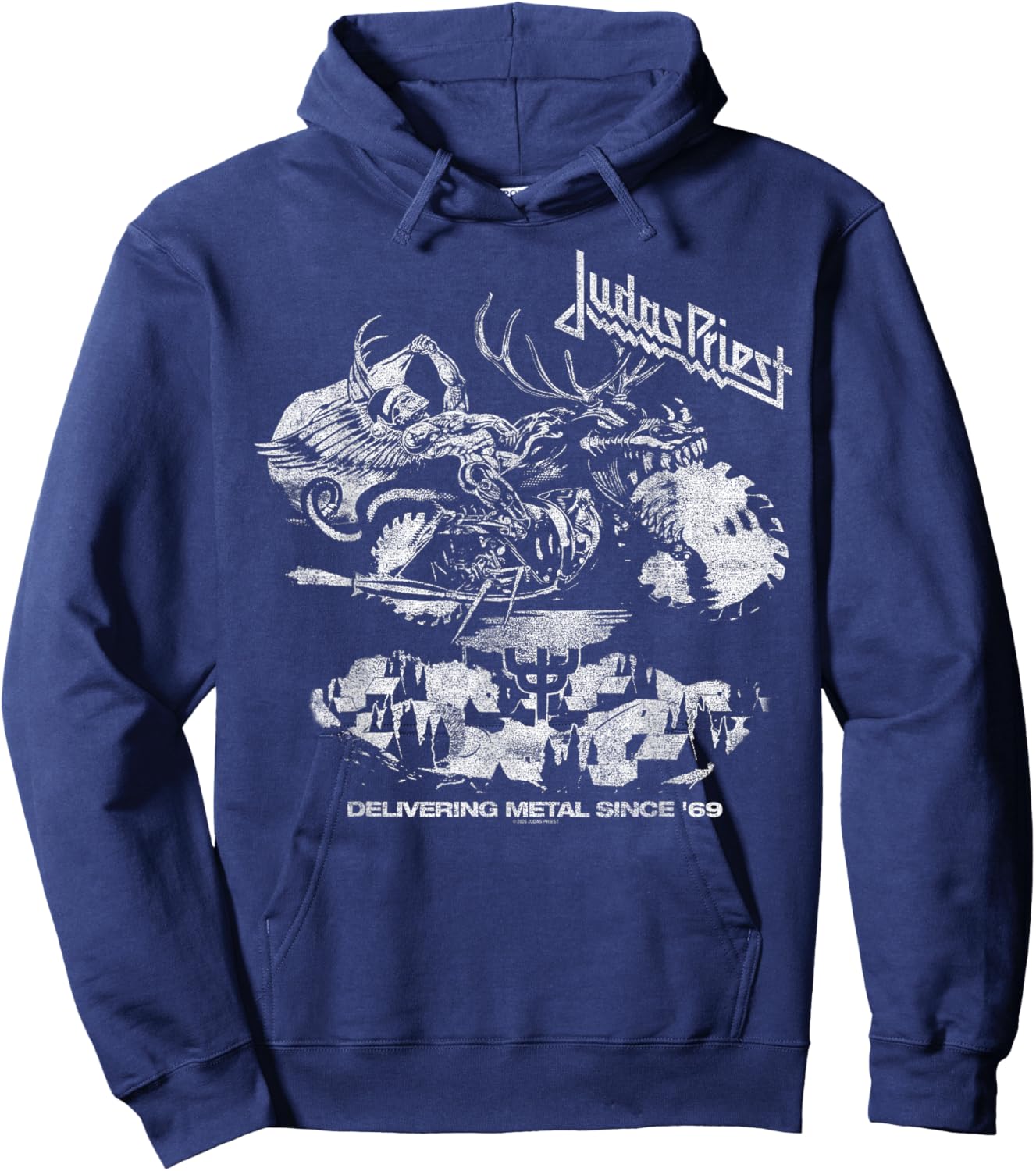 Judas Priest Painkiller Holiday Scene Red Hoodie - Hoodie | Navy