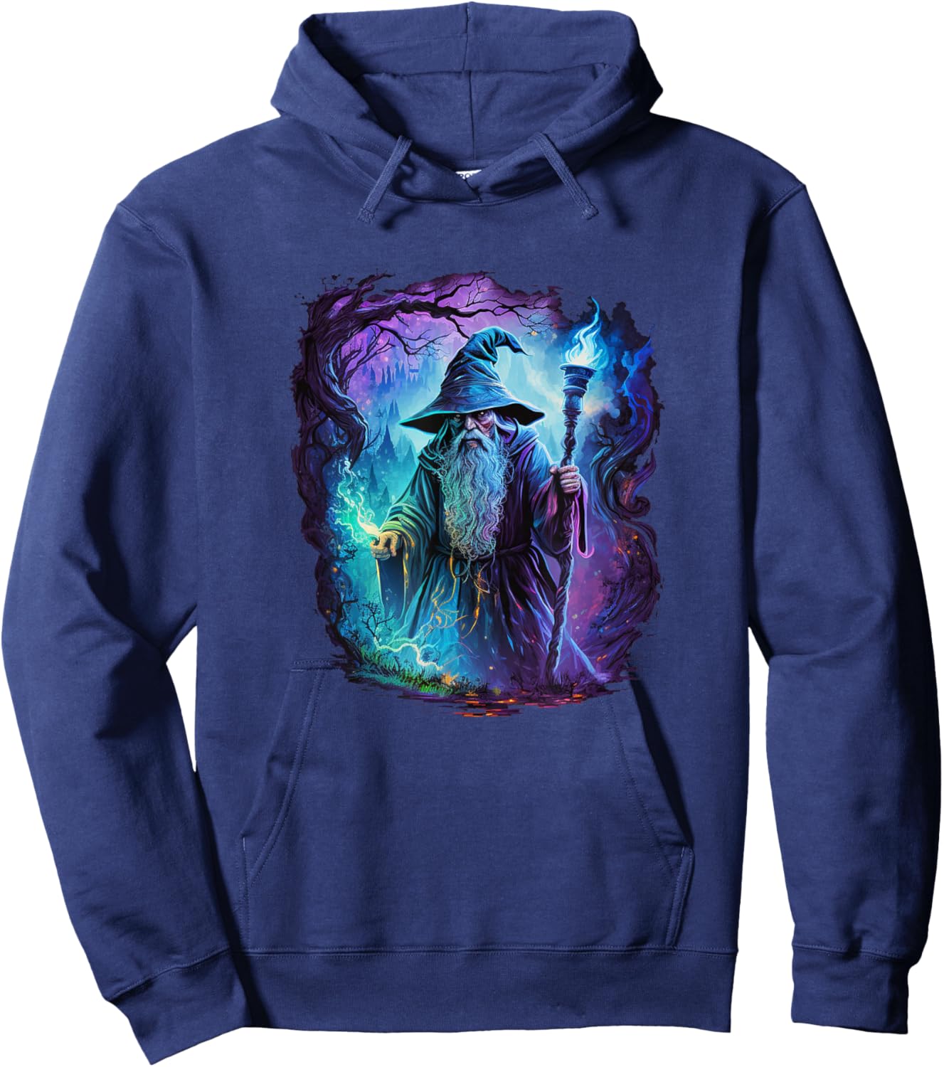 Retro Magical Wizard Fantasy Hoodie - Hoodie | Navy