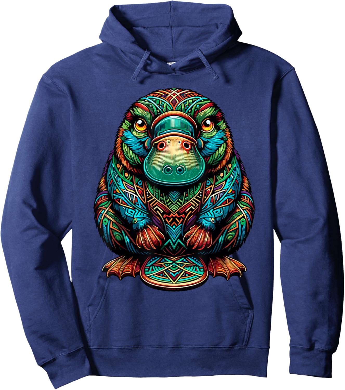 Mandala Art Platypus Platypuses Duckbill Hoodie - Hoodie | Navy