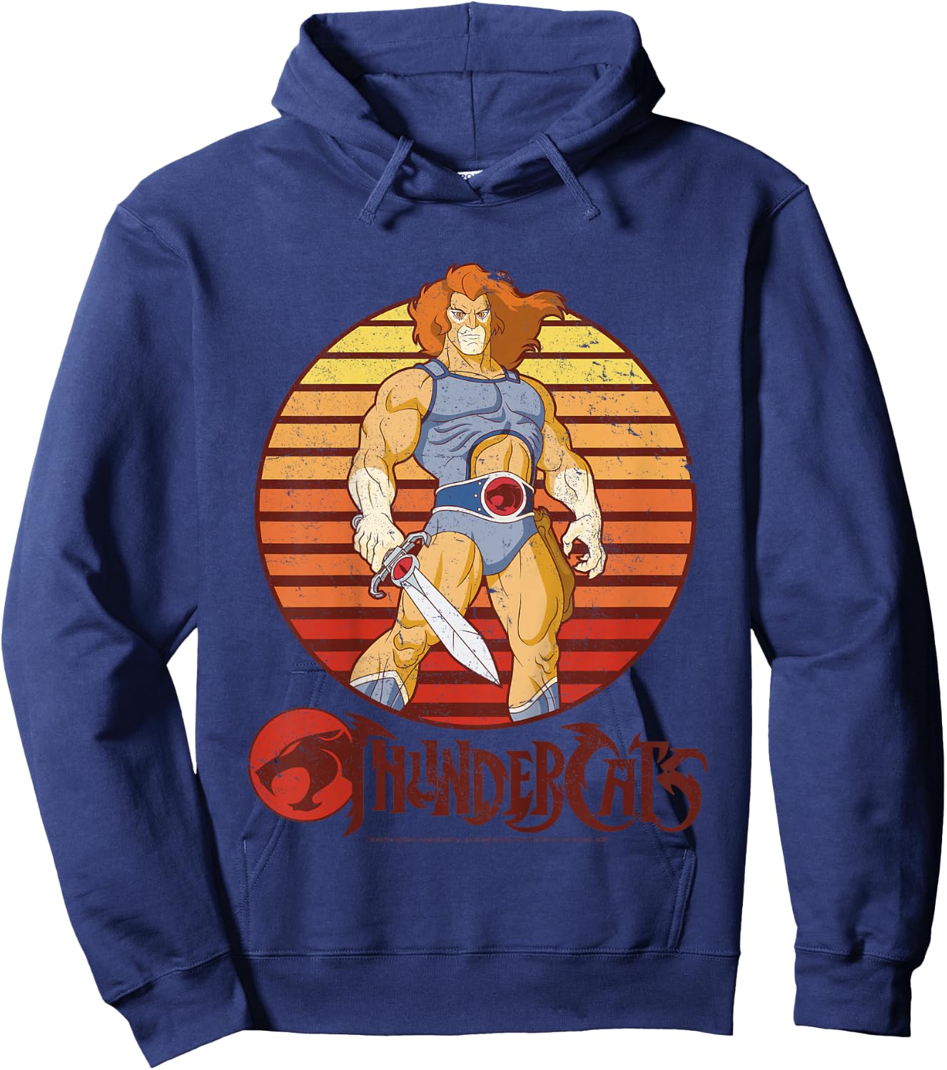 ThunderCats Lion-O Retro Sunset Hoodie - Hoodie | Navy