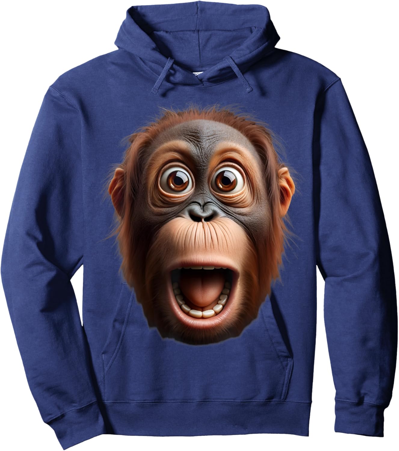 Funny Monkey Face orangutan Hoodie - Hoodie | Navy