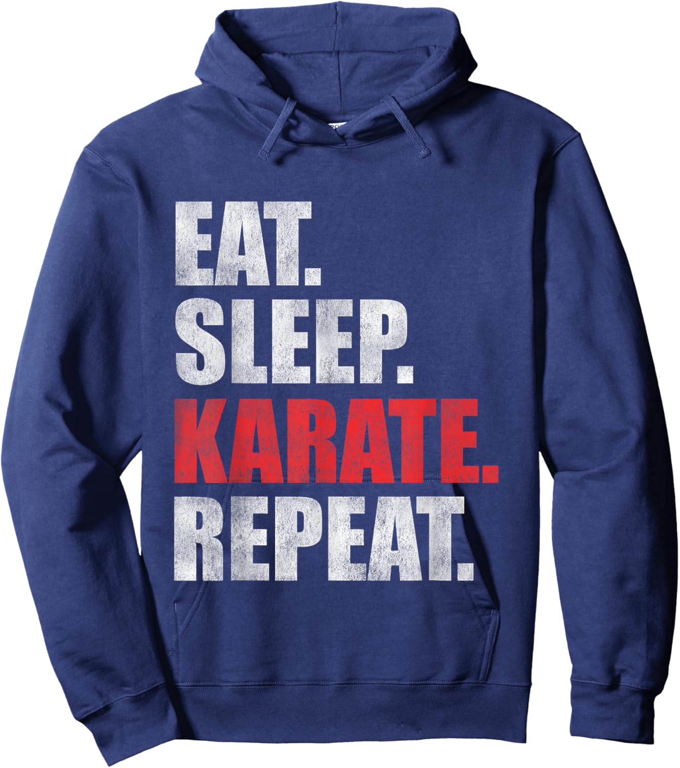 Eat Sleep Karate Repeat Hoodie - Hoodie | Navy