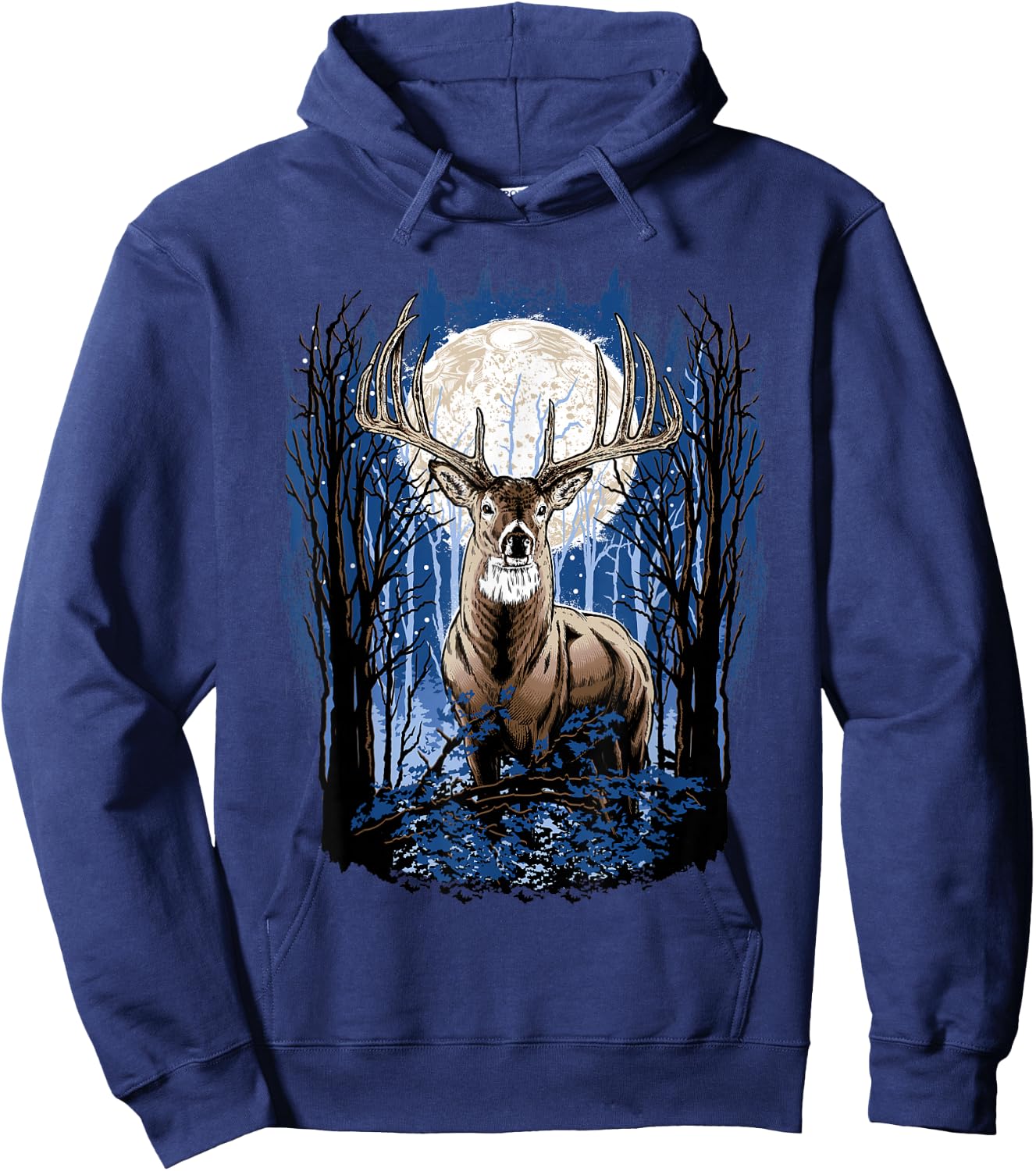 Hunters Deer Hunting Big Whitetail Buck Hoodie - Hoodie | Navy