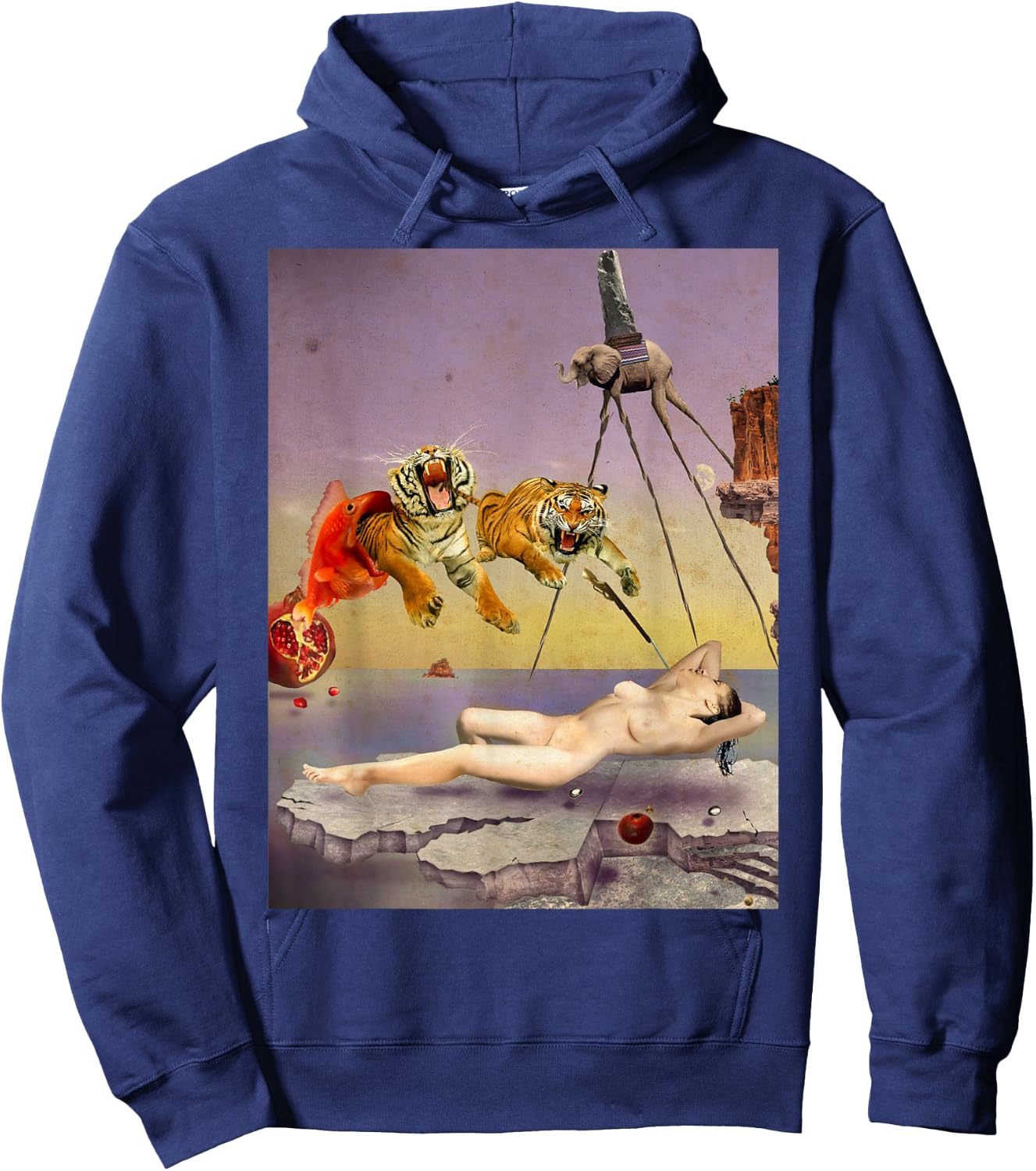 Dream caused by the flight of a bee of Dali Hoodie - Hoodie | Navy