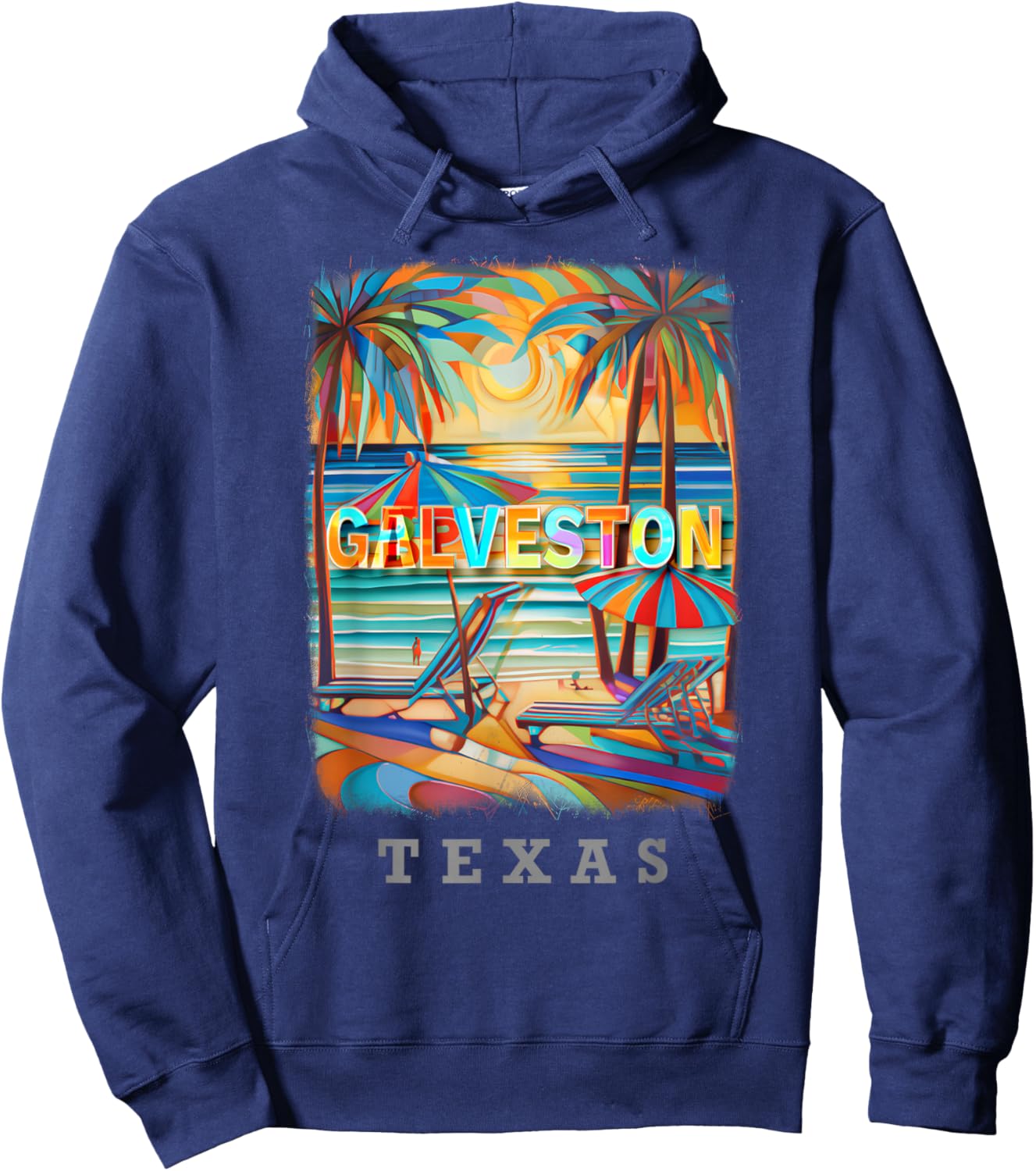 Galveston Texas TX Island Paradise SD882 Hoodie - Hoodie | Navy