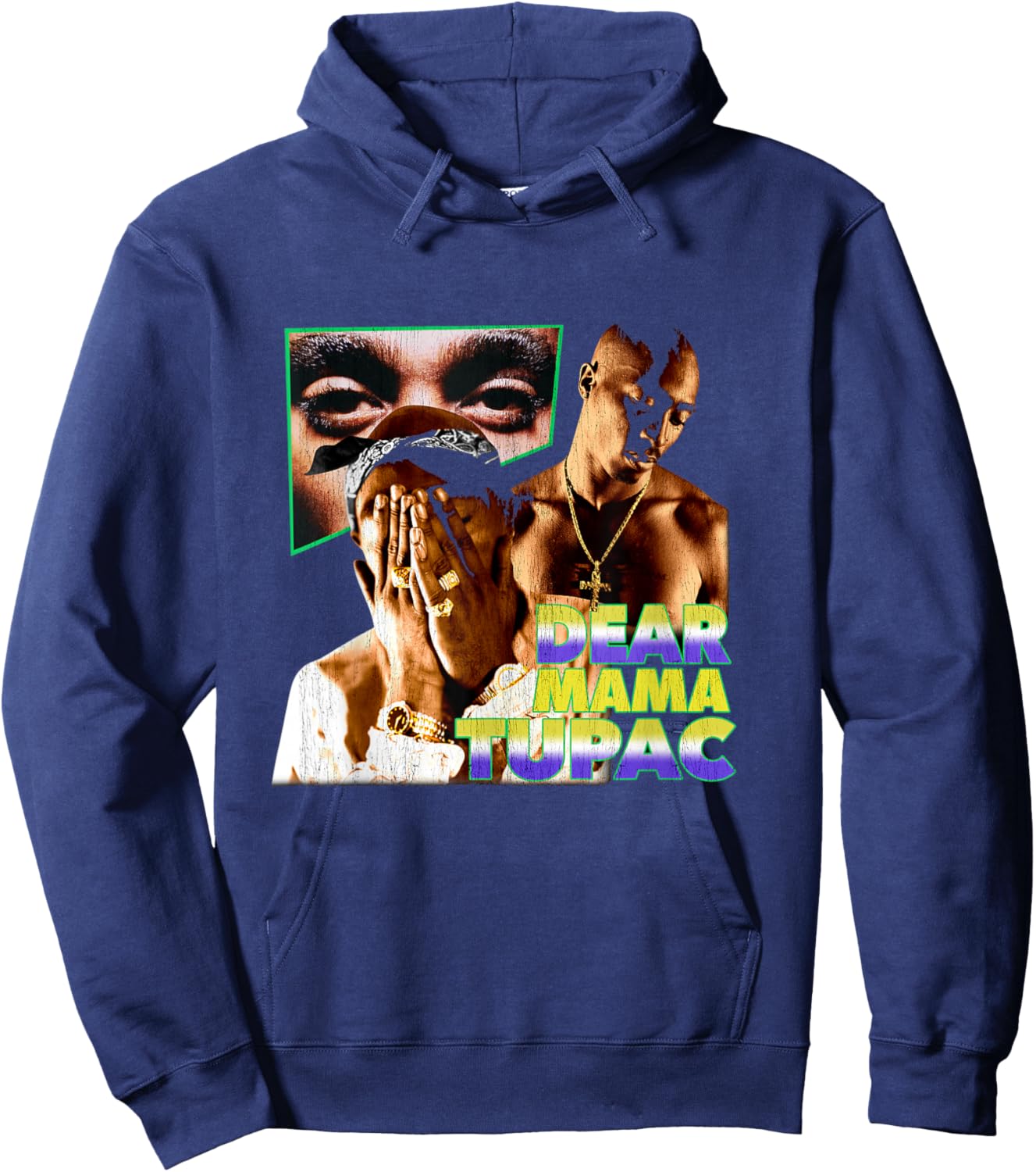 Official Tupac Dear Mama Photos Hoodie - Hoodie | Navy