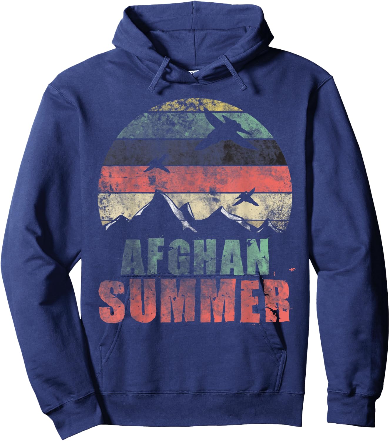 Afghan Summer Warplane War Veteran Men Women Hoodie - Hoodie | Navy