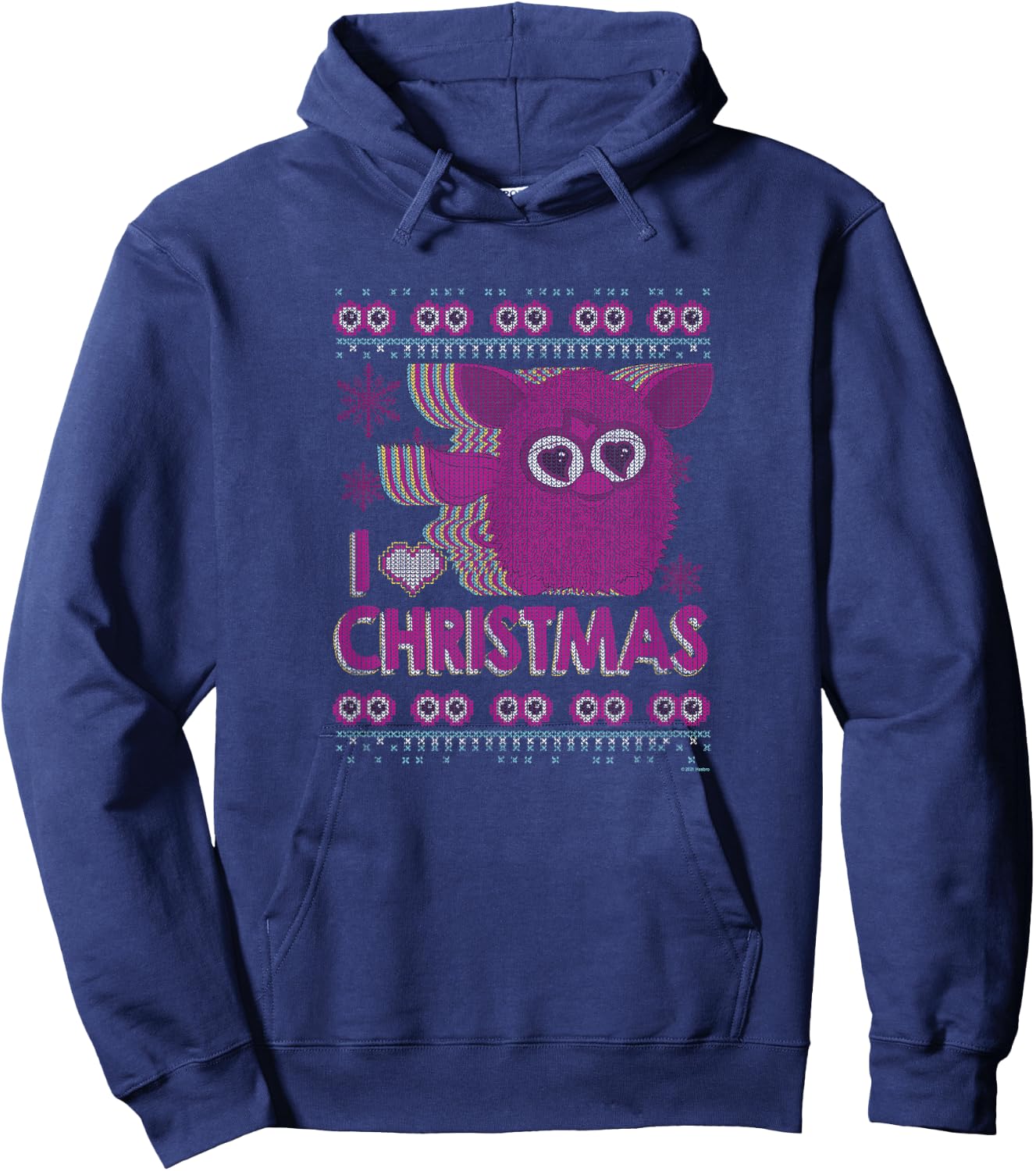 Furby I Heart Christmas Furby Hoodie - Hoodie | Navy