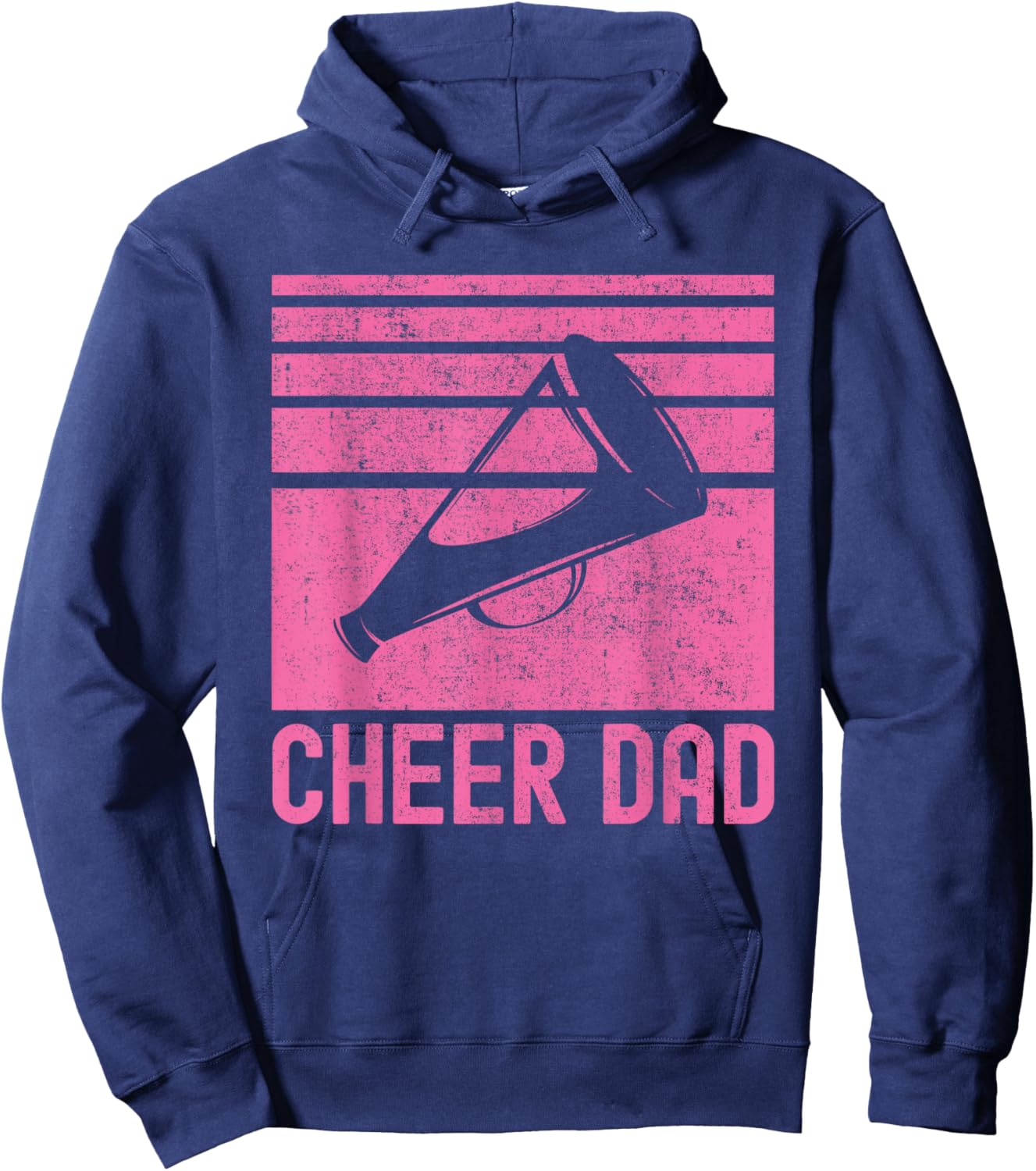 Cheer Dad Pink Cheerleading Hoodie - Hoodie | Navy