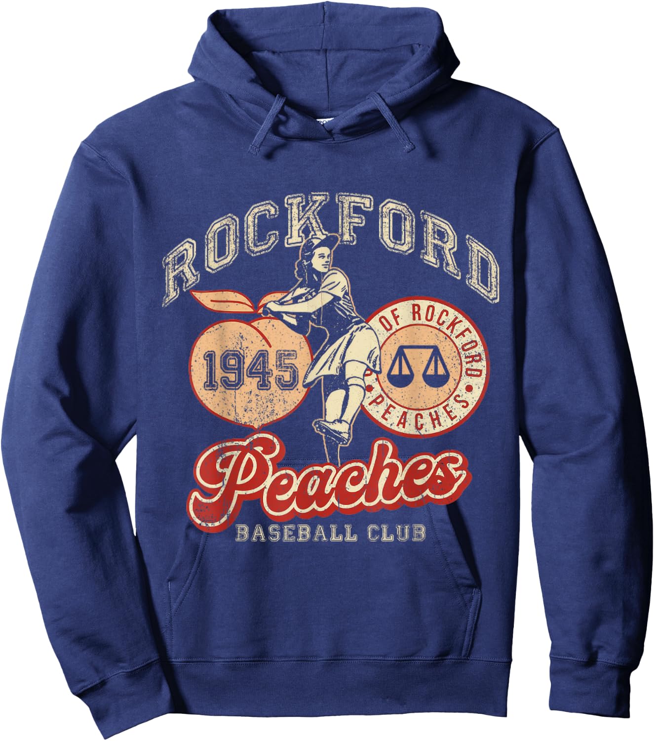 Rockford Vintage 1945 Peaches Hoodie - Hoodie | Navy