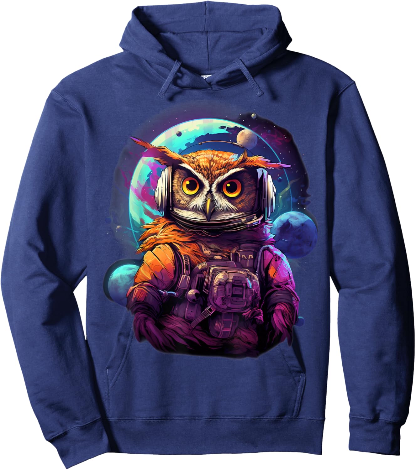 Space Owl Astronaut Hoodie - Hoodie | Navy