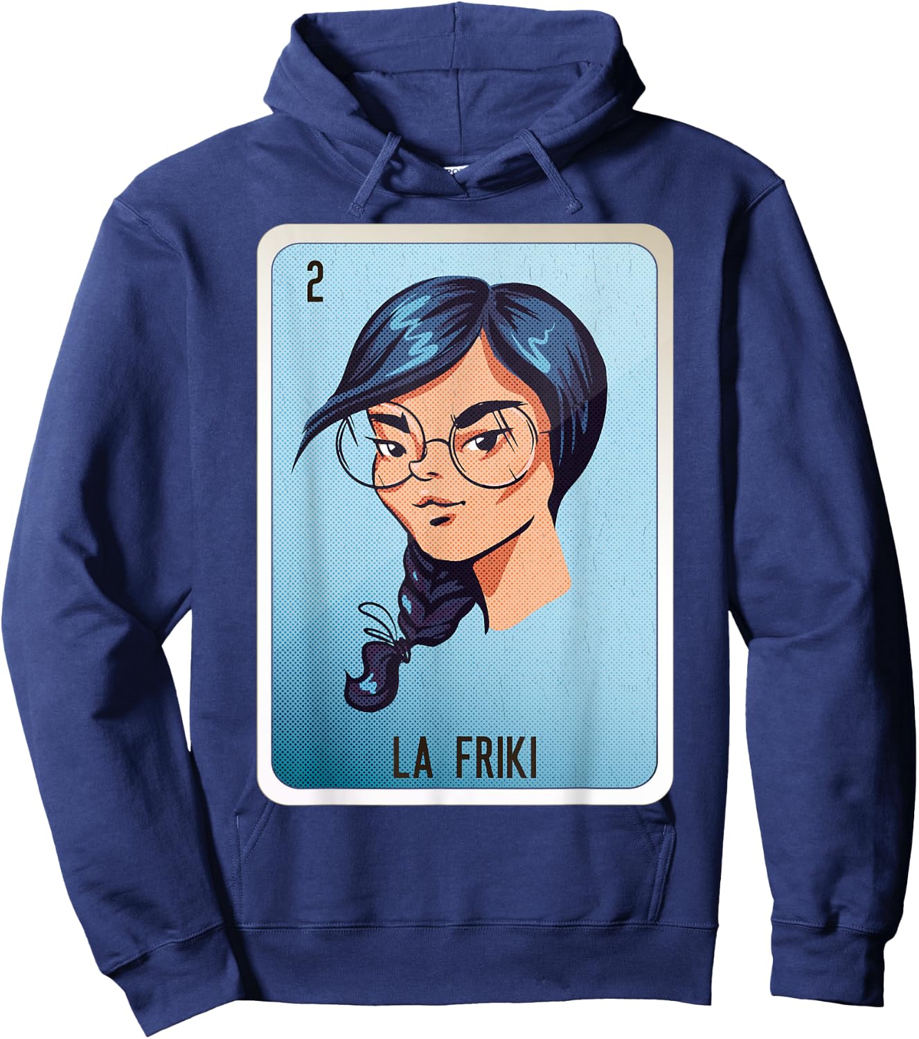 La Friki Mexican Slang Chicano Bingo Cards Hoodie - Hoodie | Navy