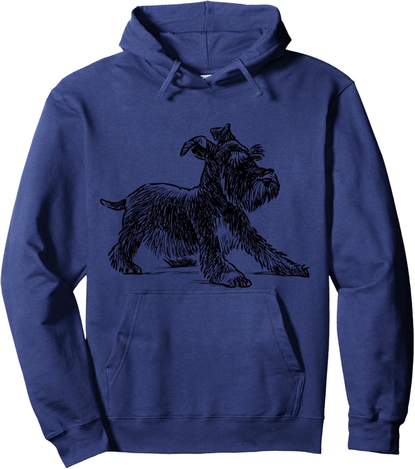 Schnauzer Art Mini Schnauzer Dog Cool Sketch Hoodie - Hoodie | Navy