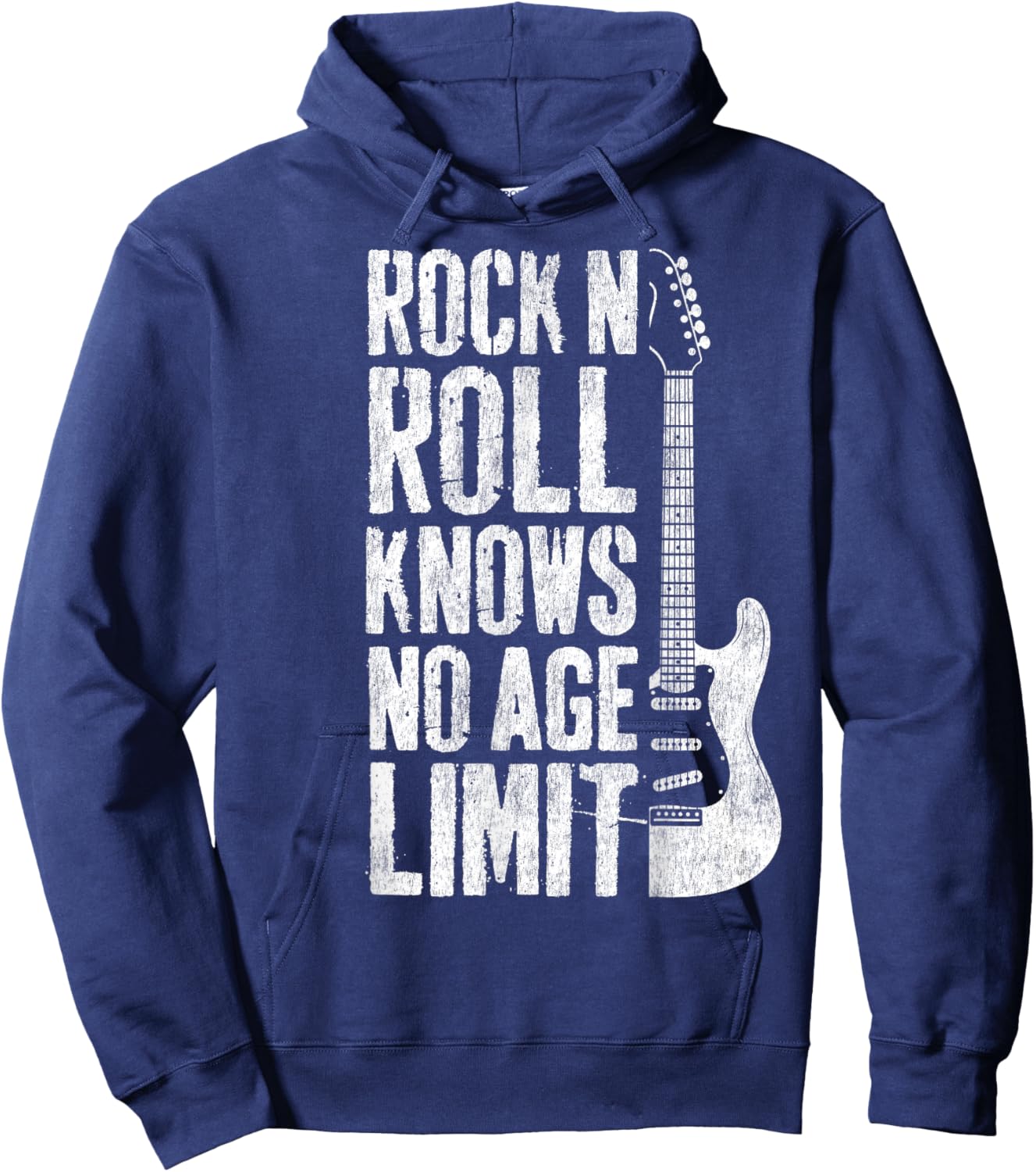 Rock and Roll Guitar Player Musicians Hoodie - Hoodie | Navy