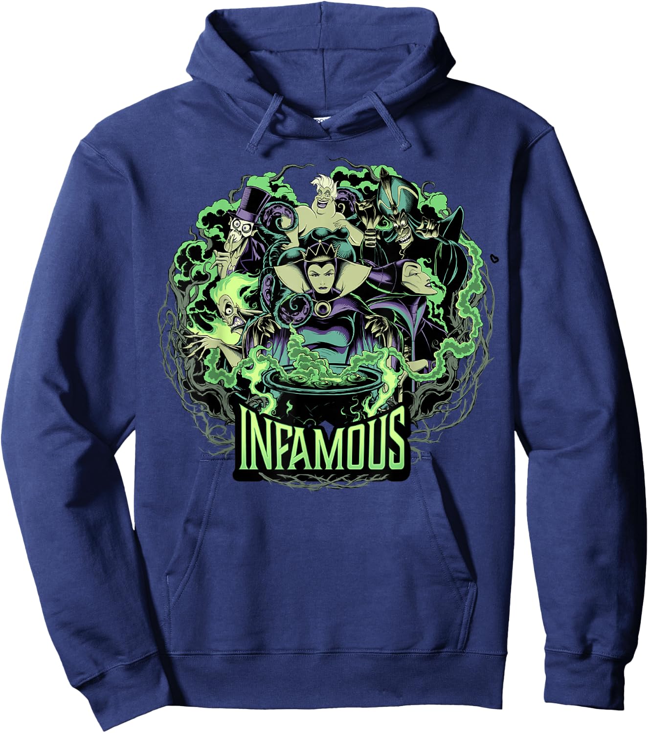 Disney Villains Infamous Evil Group Small Hoodie - Hoodie | Navy