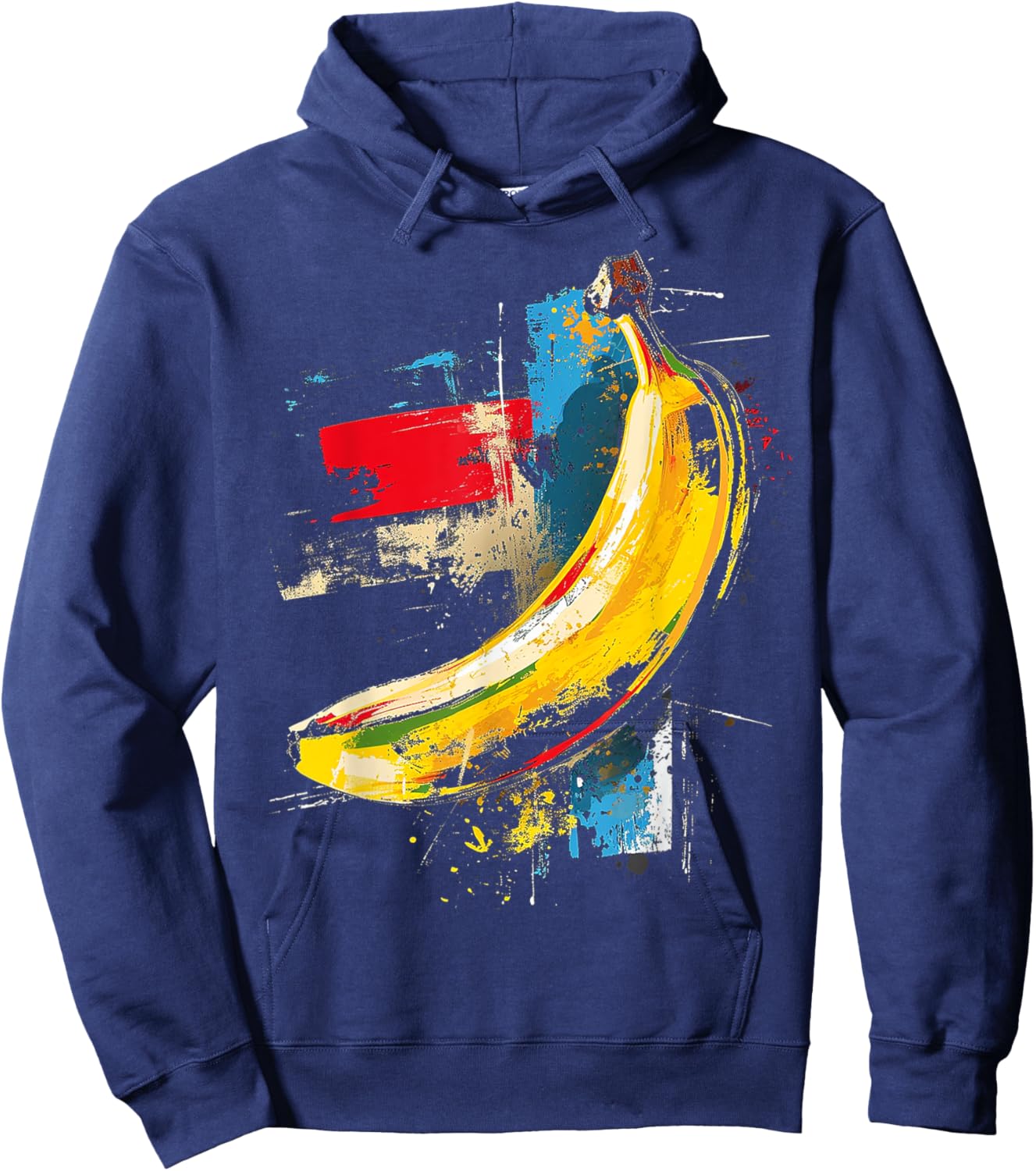 Artwork Fruit Motif Banana Art Hoodie - Hoodie | Navy