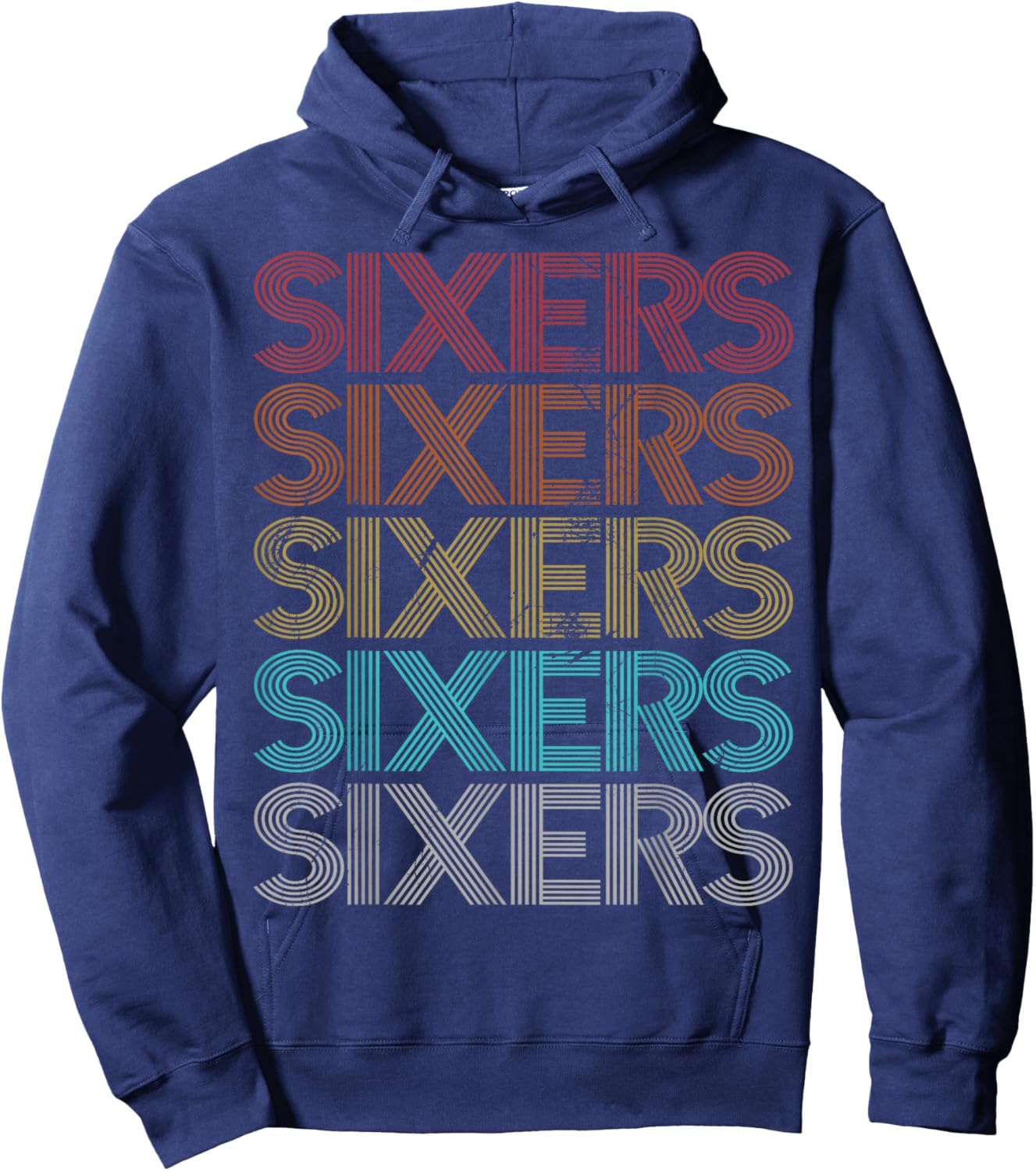Retro Vintage Sixers Hoodie - Hoodie | Navy