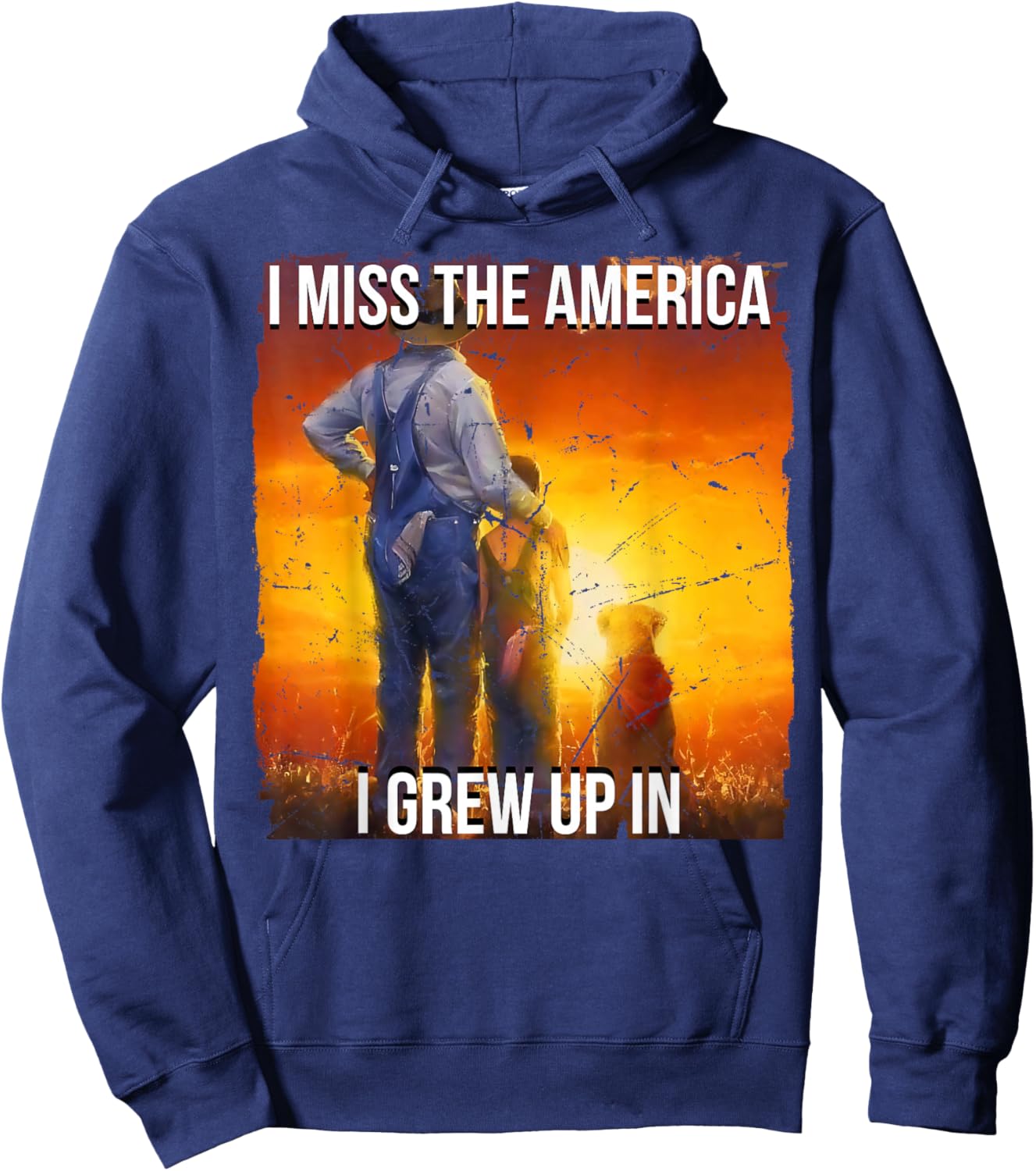 I Miss The America I Grew Up In Hoodie - Hoodie | Navy