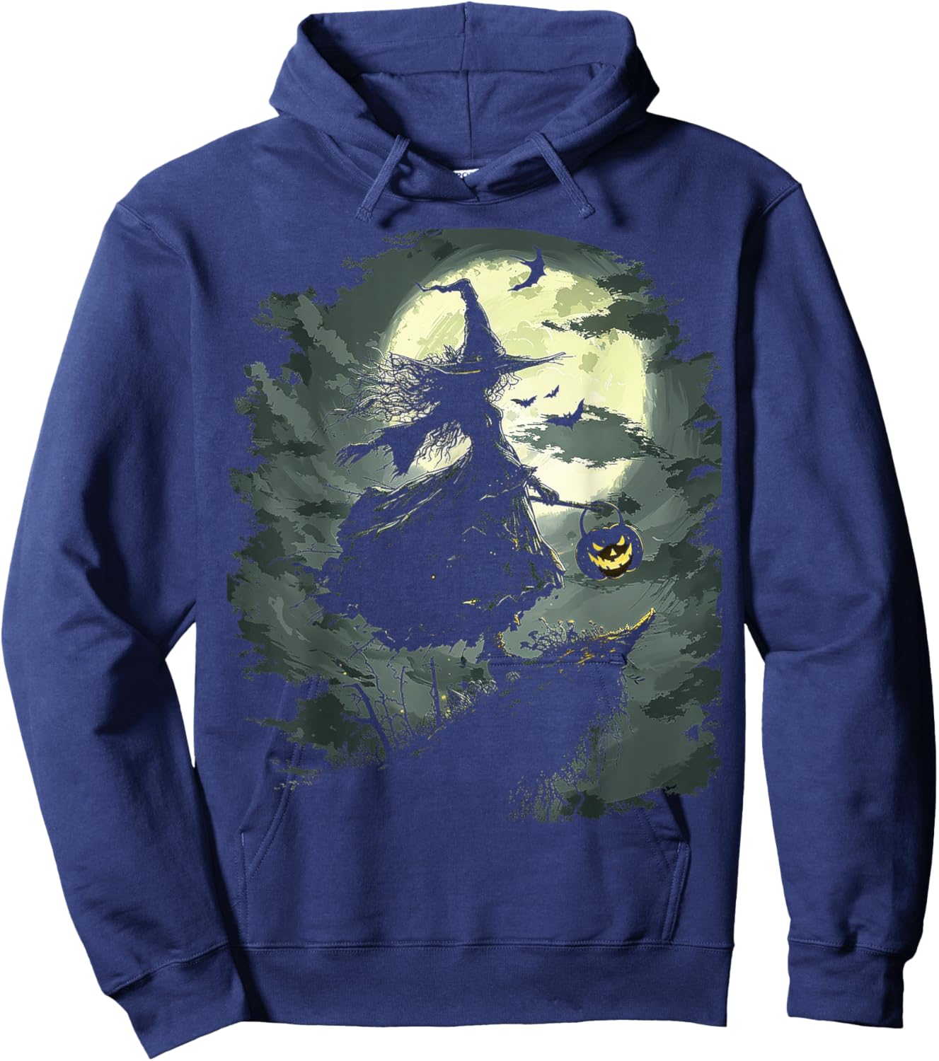 Witch Costume Halloween Spooky Art Witch Hoodie - Hoodie | Navy