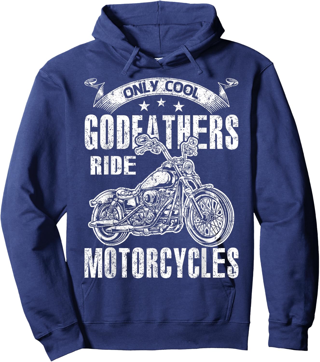 Only Cool Godfathers Rides Motorcycles Hoodie - Hoodie | Navy