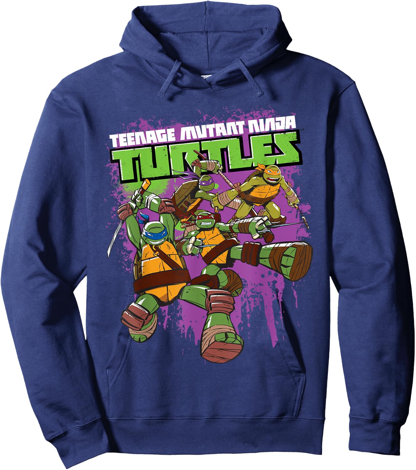 Teenage Mutant Ninja Turtles Purple Splatter Hoodie - Hoodie | Navy