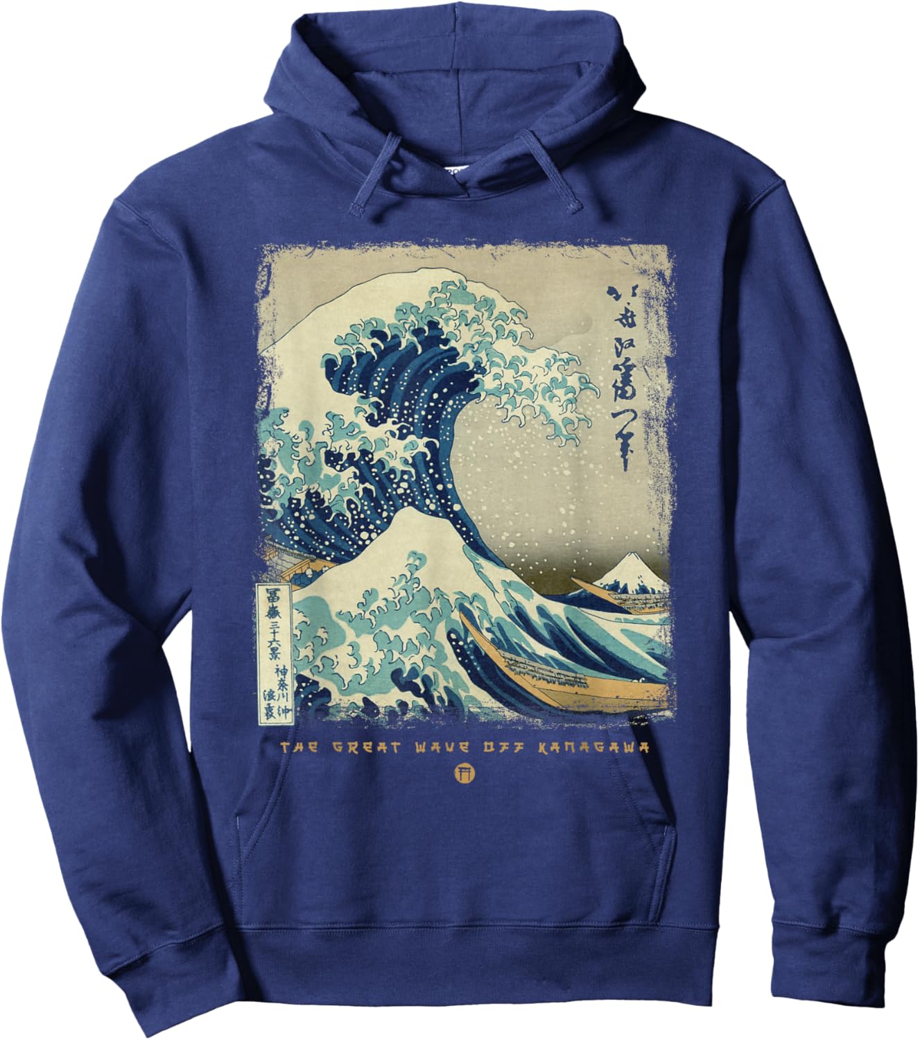 Great Wave Off Kanagawa Japanese Painting Art Hoodie - Hoodie | Navy