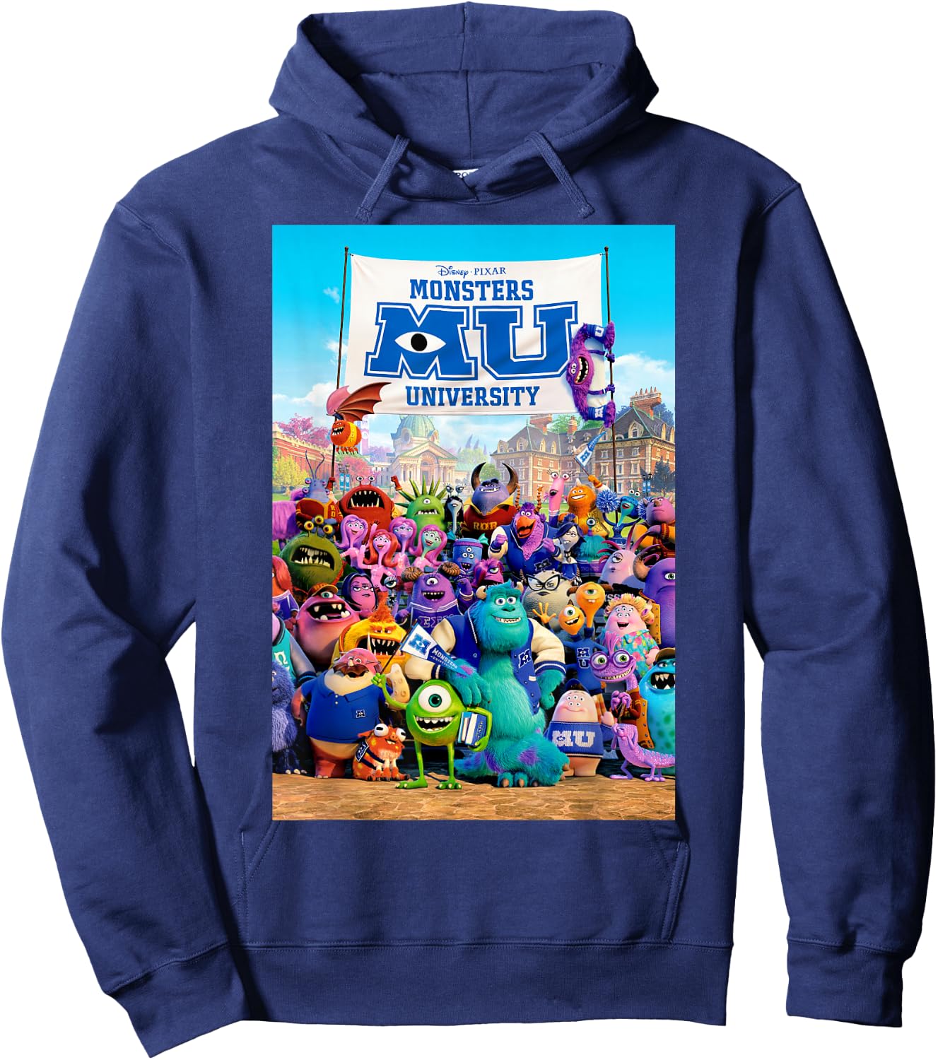 Disney Pixar Monsters University Poster Hoodie - Hoodie | Navy