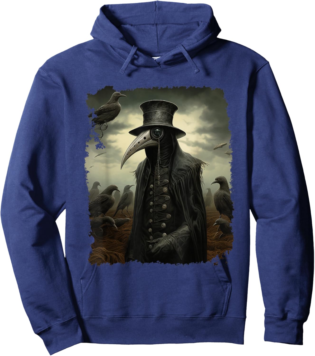 FrightNightFits Plague Doctor Black Hoodie - Hoodie | Navy