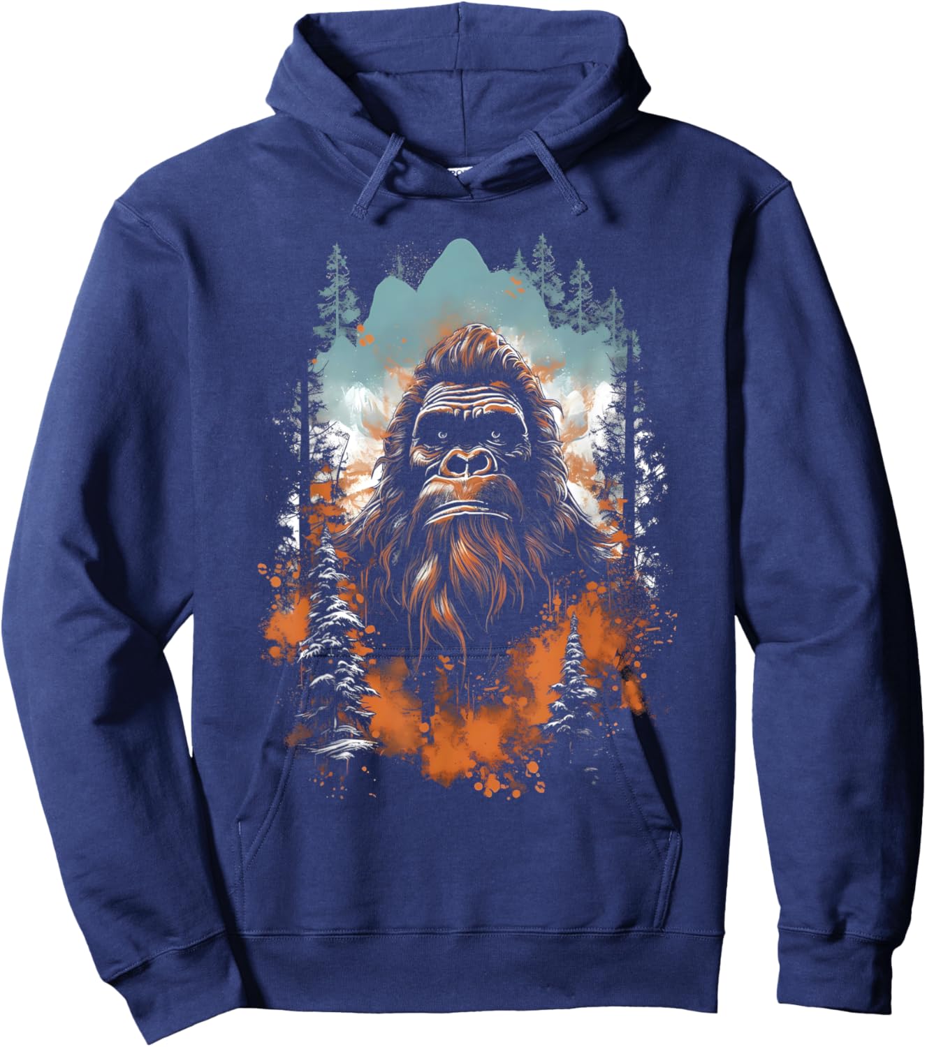Bigfoot Sasquatch Lovers Women Kids Hoodie - Hoodie | Navy