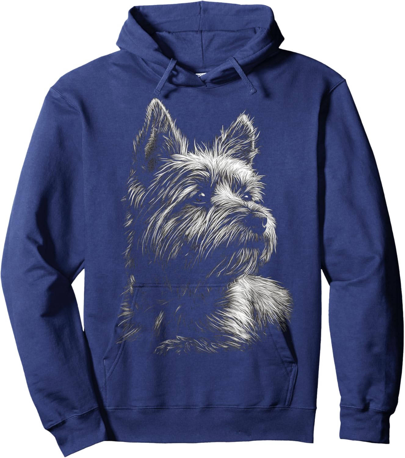 Cairn Terrier Dog , Black, S Hoodie - Hoodie | Navy