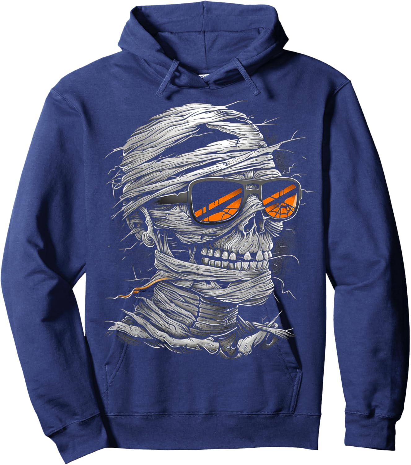 Mummy Costume Halloween Graphic Art Mummy Hoodie - Hoodie | Navy