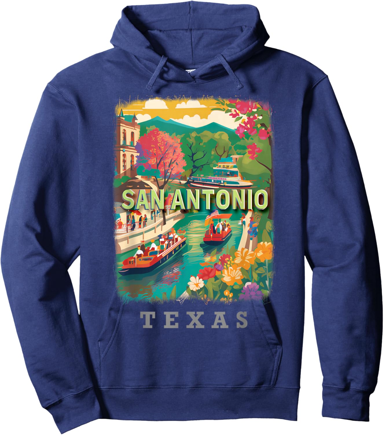 San Antonio Texas TX Riverwalk Delight SD789 Hoodie - Hoodie | Navy