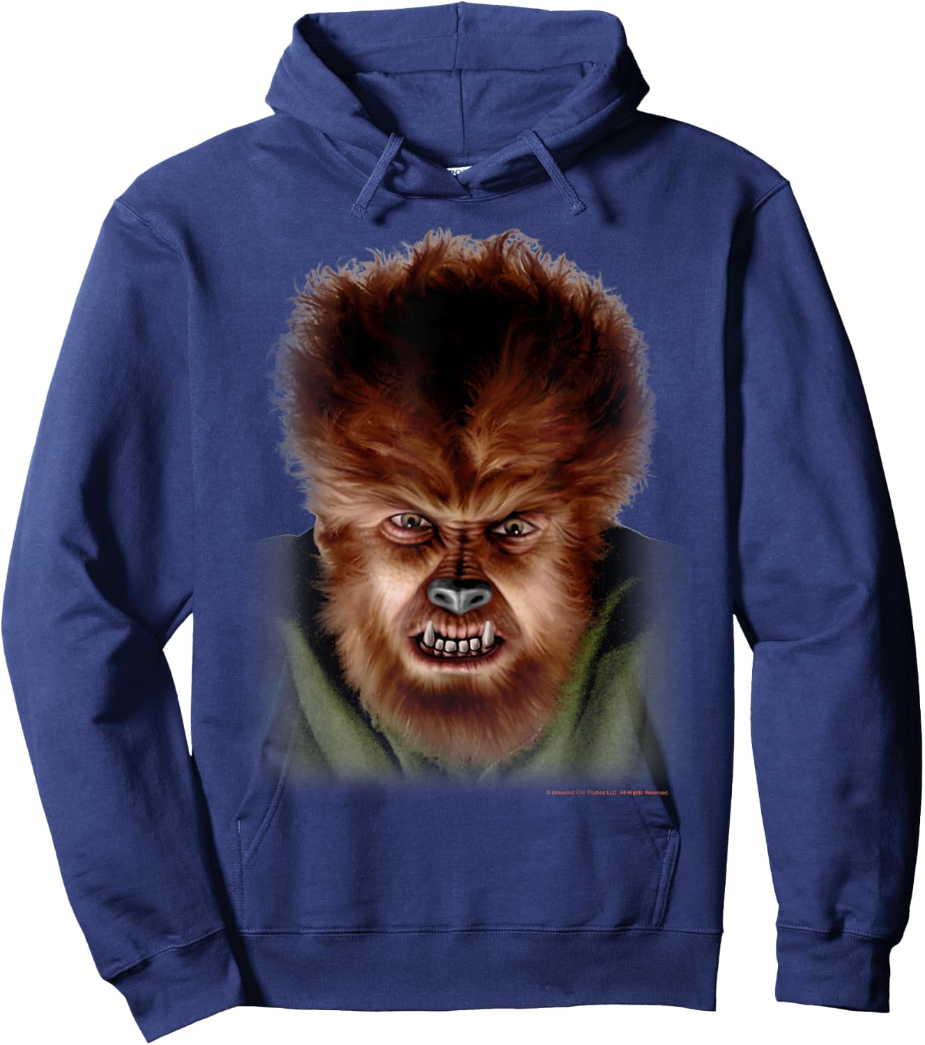 Universal Monsters The Wolf Man Face Hoodie - Hoodie | Navy