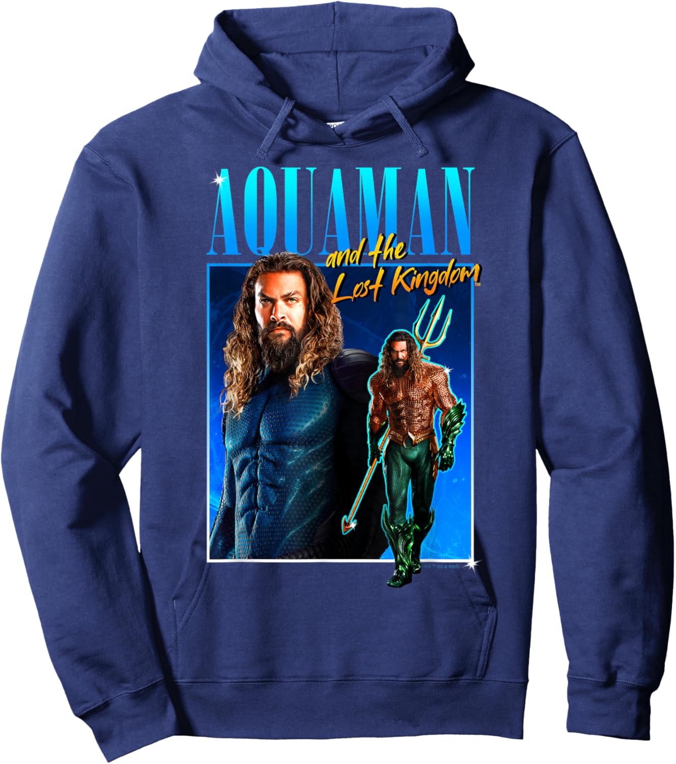 Aquaman and The Lost Kingdom 90's Style Aquaman Hoodie - Hoodie | Navy