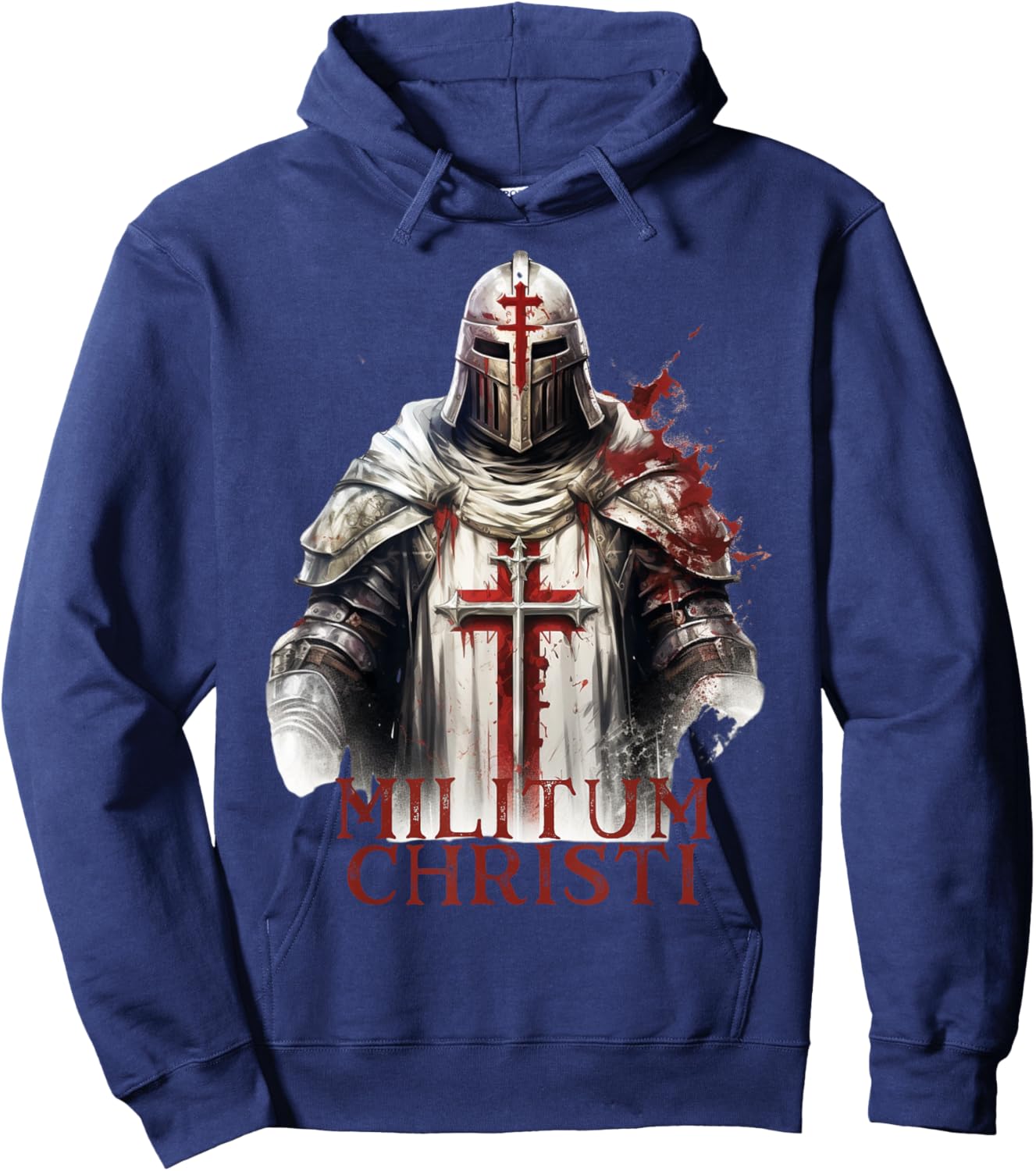 Catholic Knight Templar Crusader Cross Hoodie - Hoodie | Navy