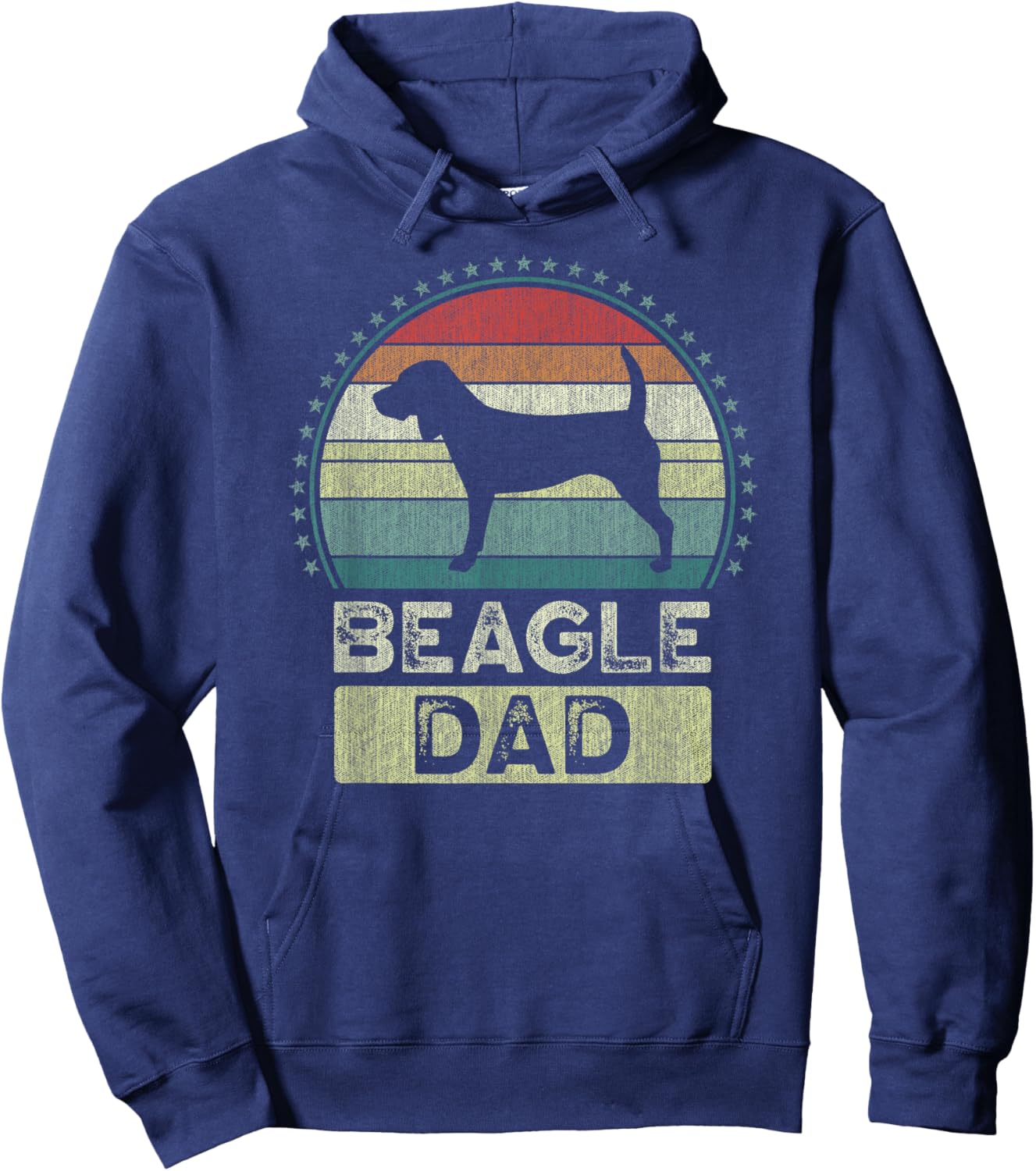 Beagle Dad, Father's Day, Daddy Hoodie - Hoodie | Navy