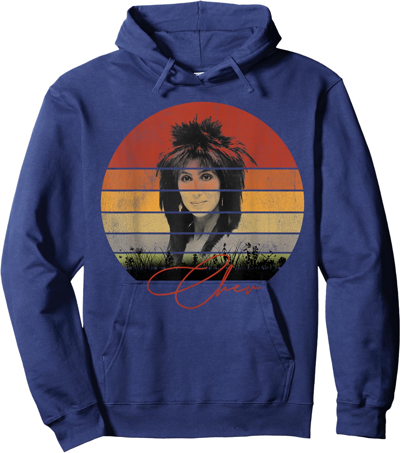 Retro Sunset Vintage-Chers Love Tour 2021 women Hoodie - Hoodie | Navy