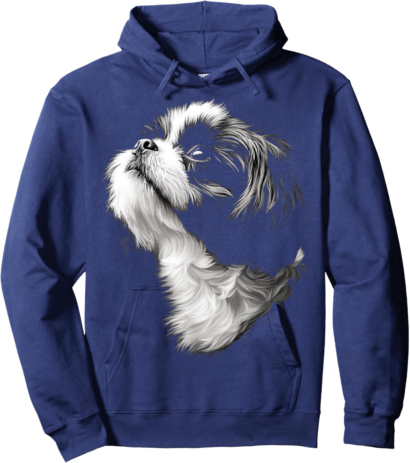 Shih Tzu Dog Graphic Pet Artwork Shih Tzu Hoodie - Hoodie | Navy
