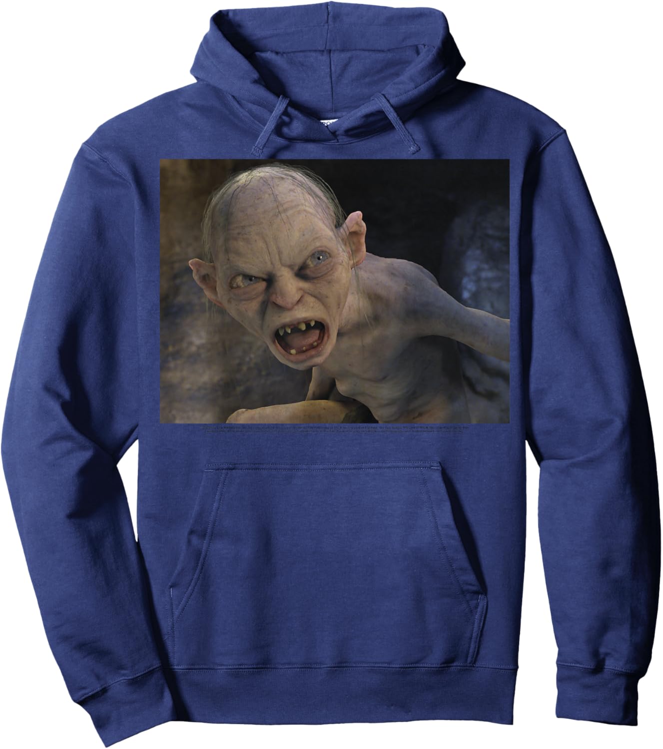 The Lord of The Rings Gollum Yell Portrait Hoodie - Hoodie | Navy