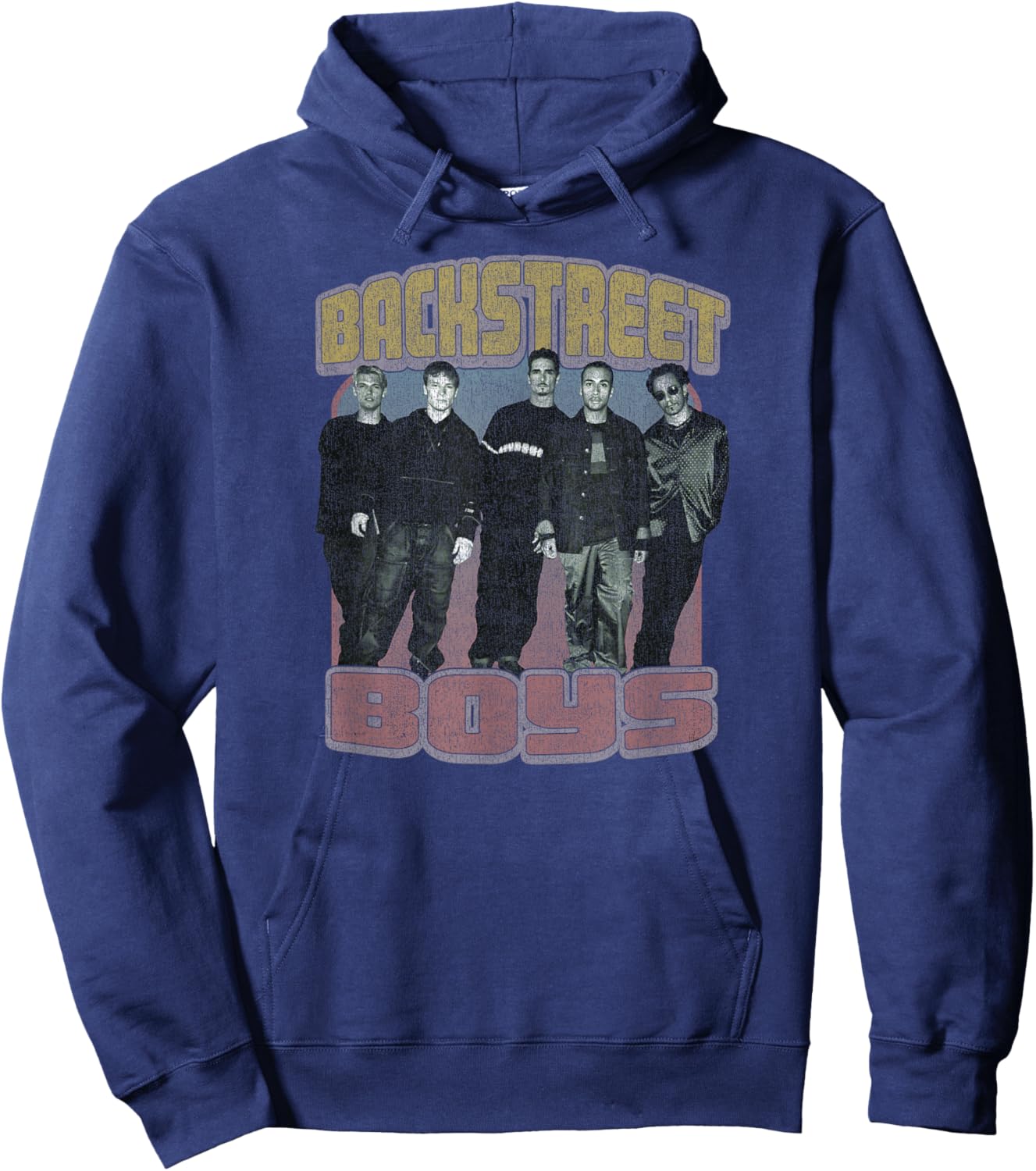 Backstreet Boys – Distressed Group Photo Hoodie - Hoodie | Navy